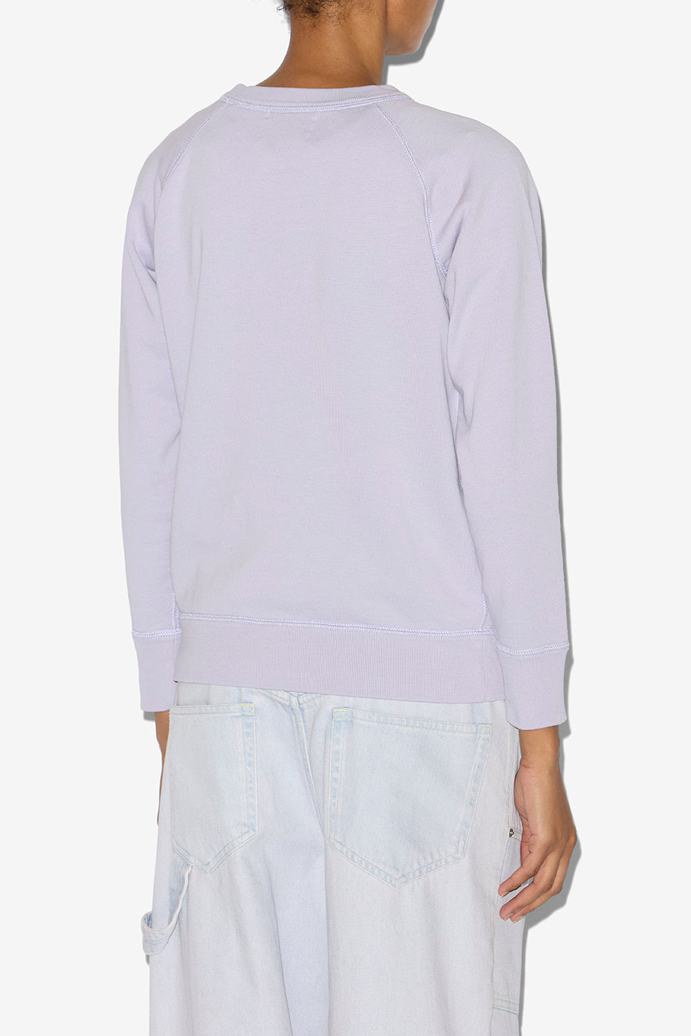 Millyny cotton sweatshirt with logo - Lilac/dark navy - Woman - 5