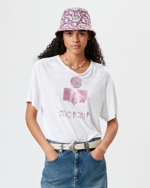 Zewel ロゴ tシャツ Woman Pink and white 4