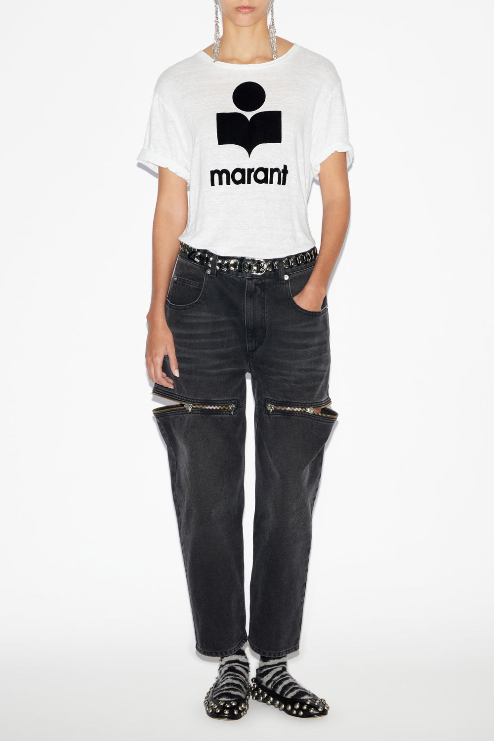 Camiseta con logotipo de manga corta zewel - Blanco - Woman - 4