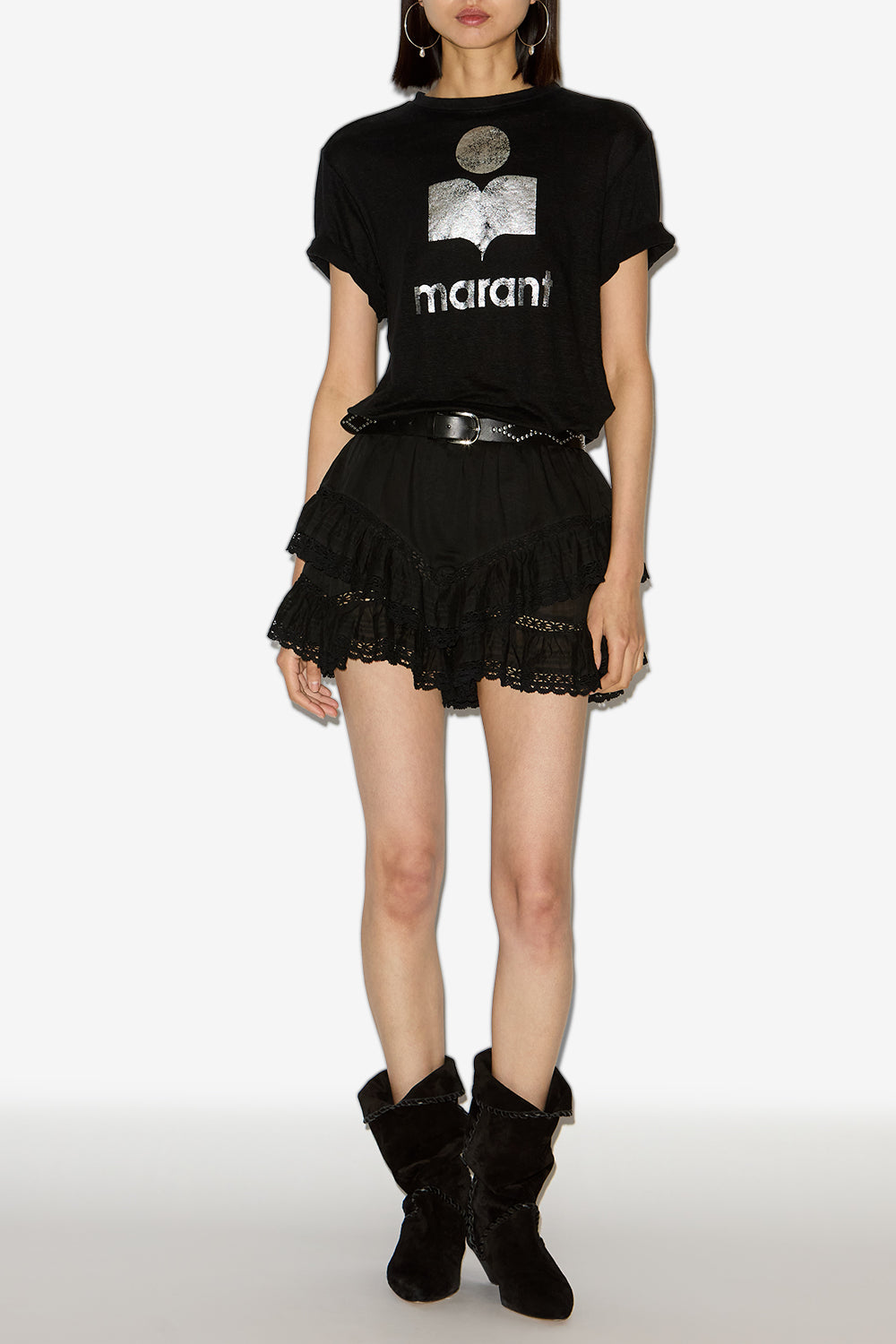 Camiseta con logotipo de manga corta zewel - Negro - Woman - 4