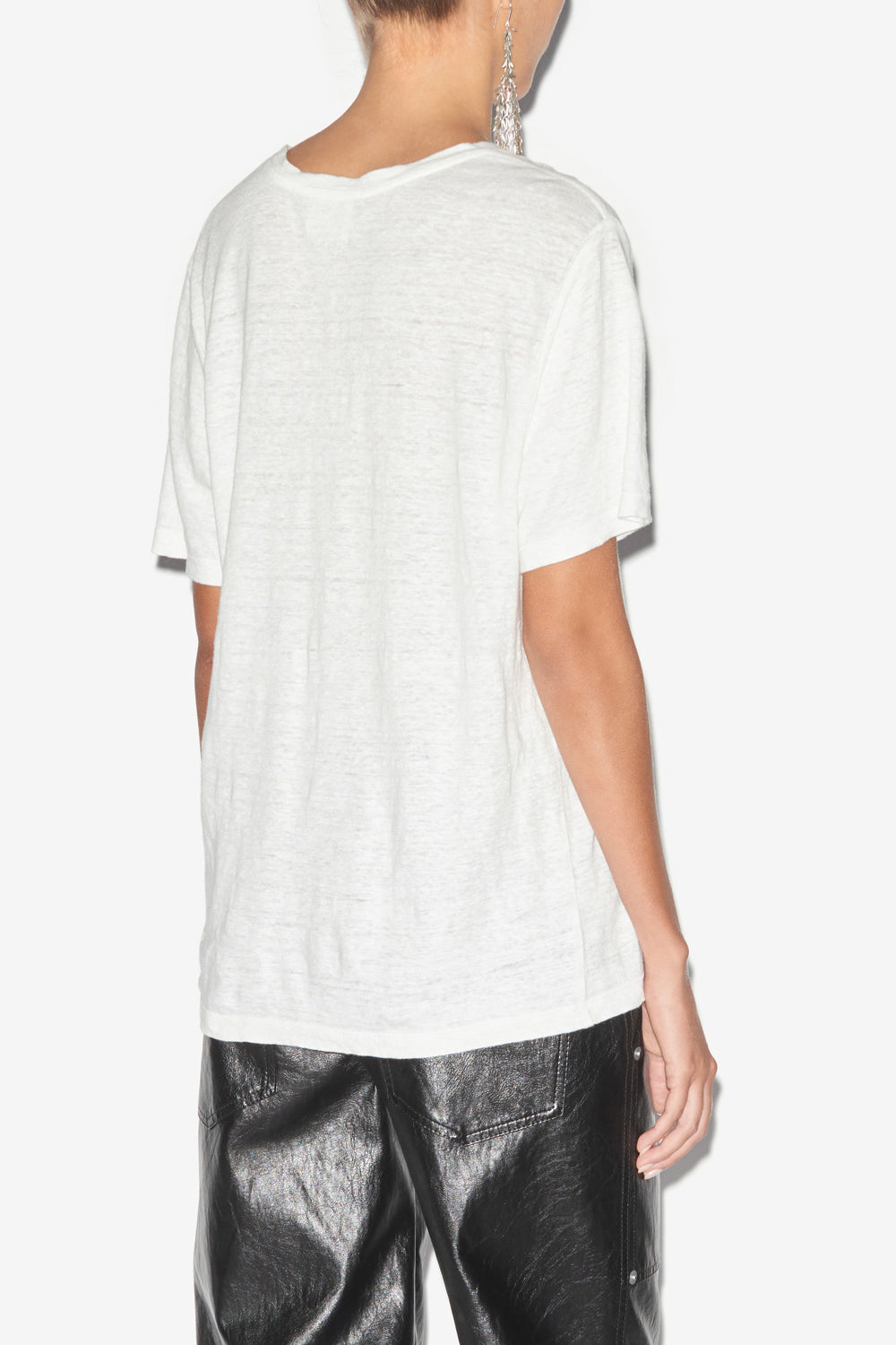 T-shirt à logo zewel en lin - Blanc - Woman - 5