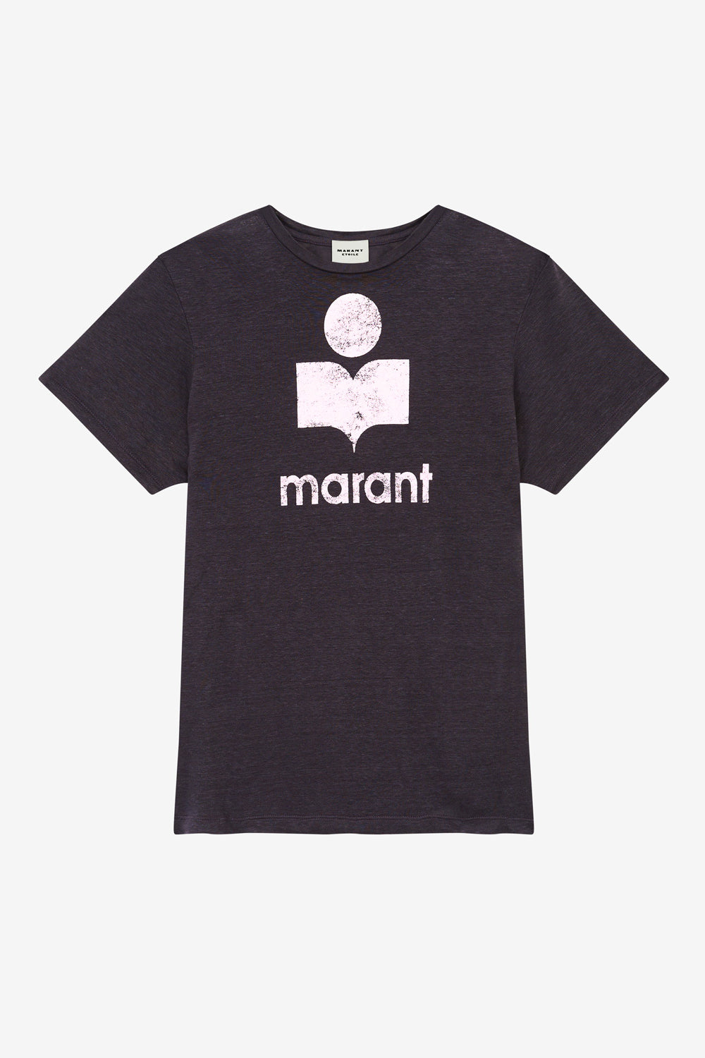 Zewel linen t-shirt with logo - Faded night/lilac - Woman - 1