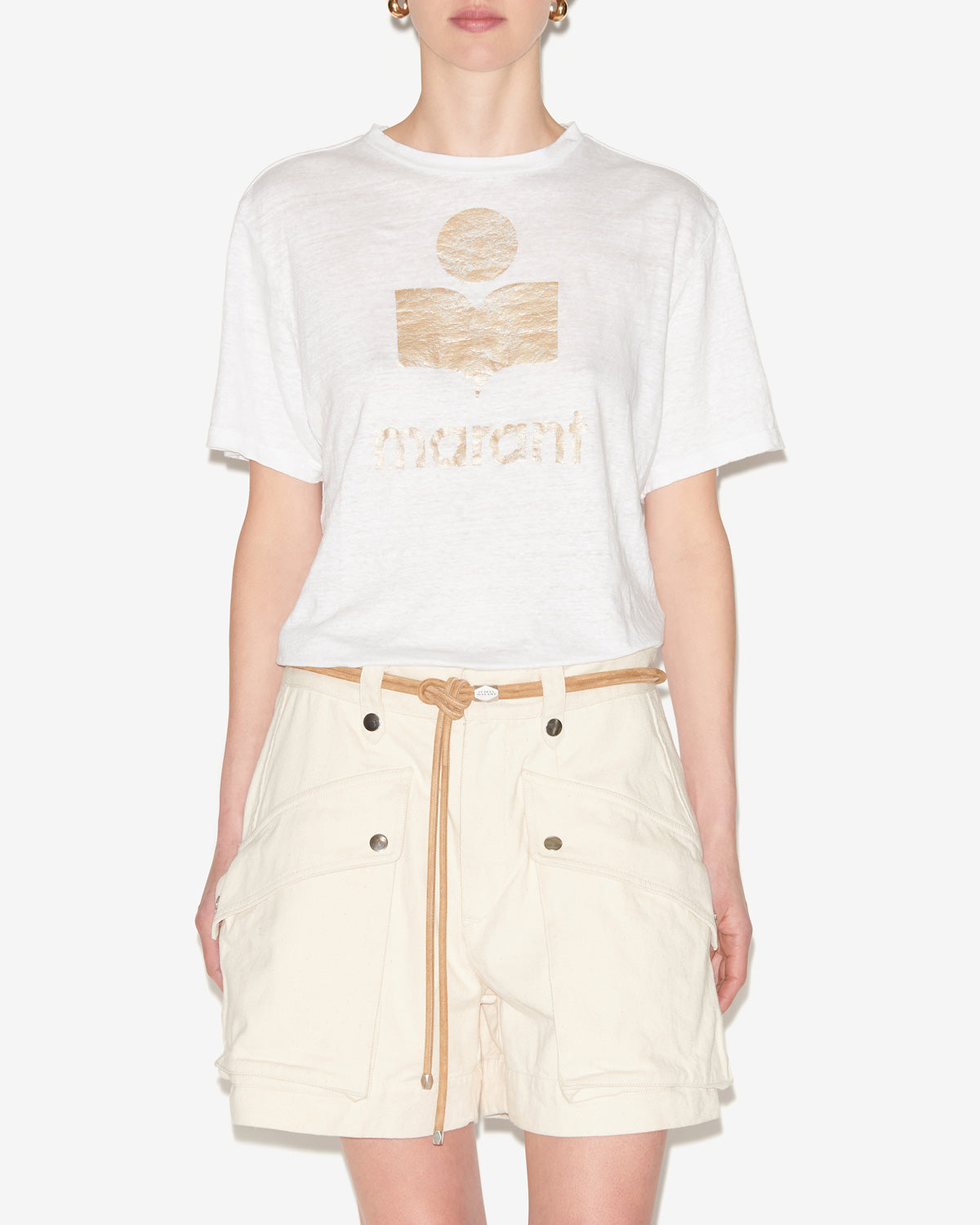 Zewel tシャツ Woman White-light gold 5