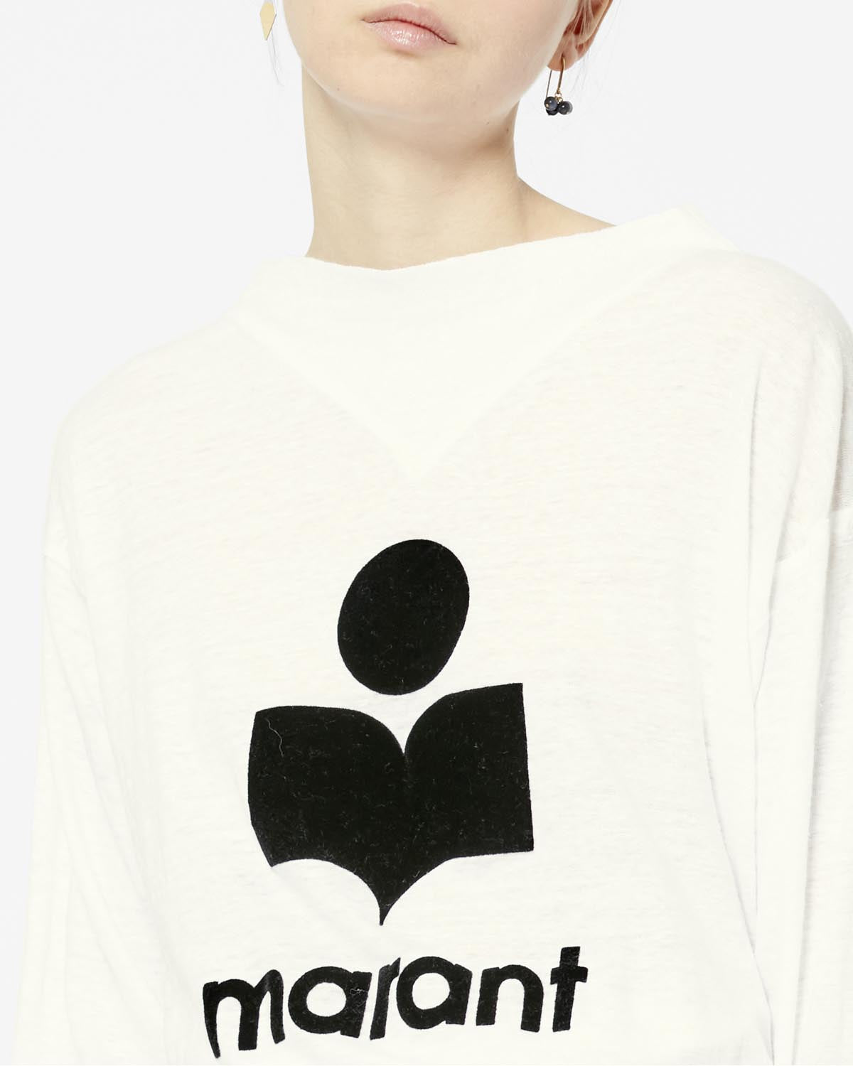 Langärmeliges t-shirt kilsen mit logo Woman Weiß 3