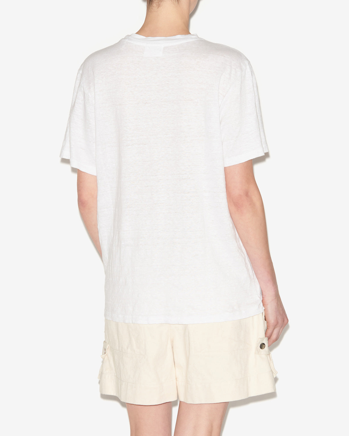 T-shirt à logo en lin koldi - Blanc-doré - Woman - 4