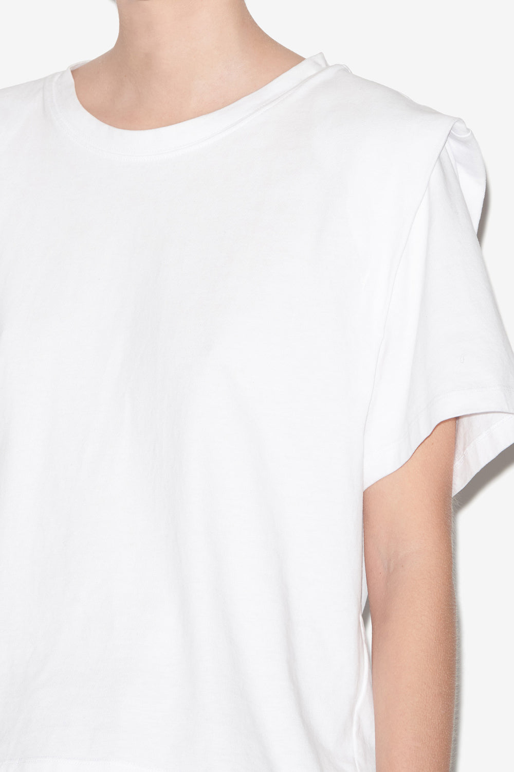 T-shirt zelitos aus einfarbiger baumwolle mit kurzen ärmeln - Weiß - Woman - 3