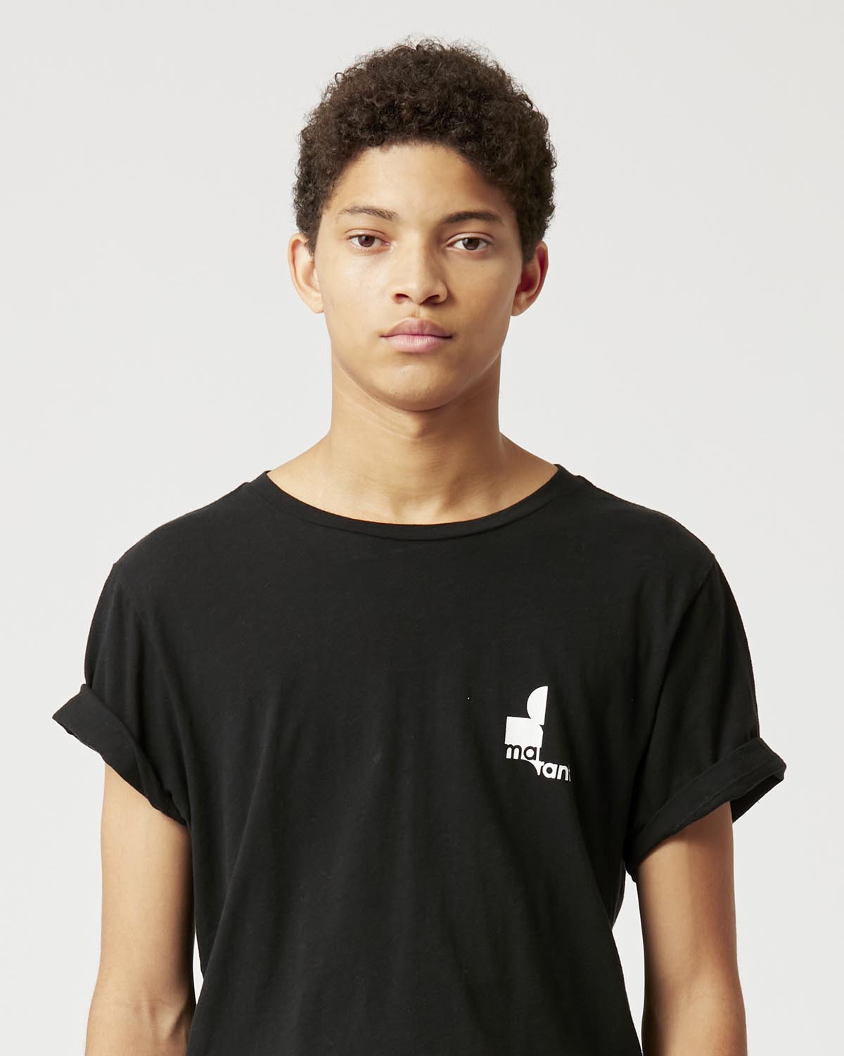 T-shirt zafferh aus baumwolle mit logo Man Schwarz 3