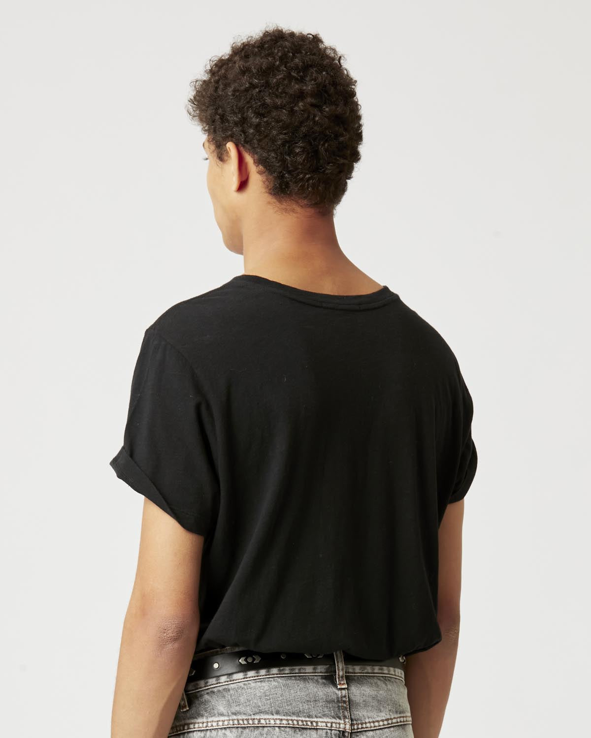 T-shirt zafferh aus baumwolle mit logo Man Schwarz 4
