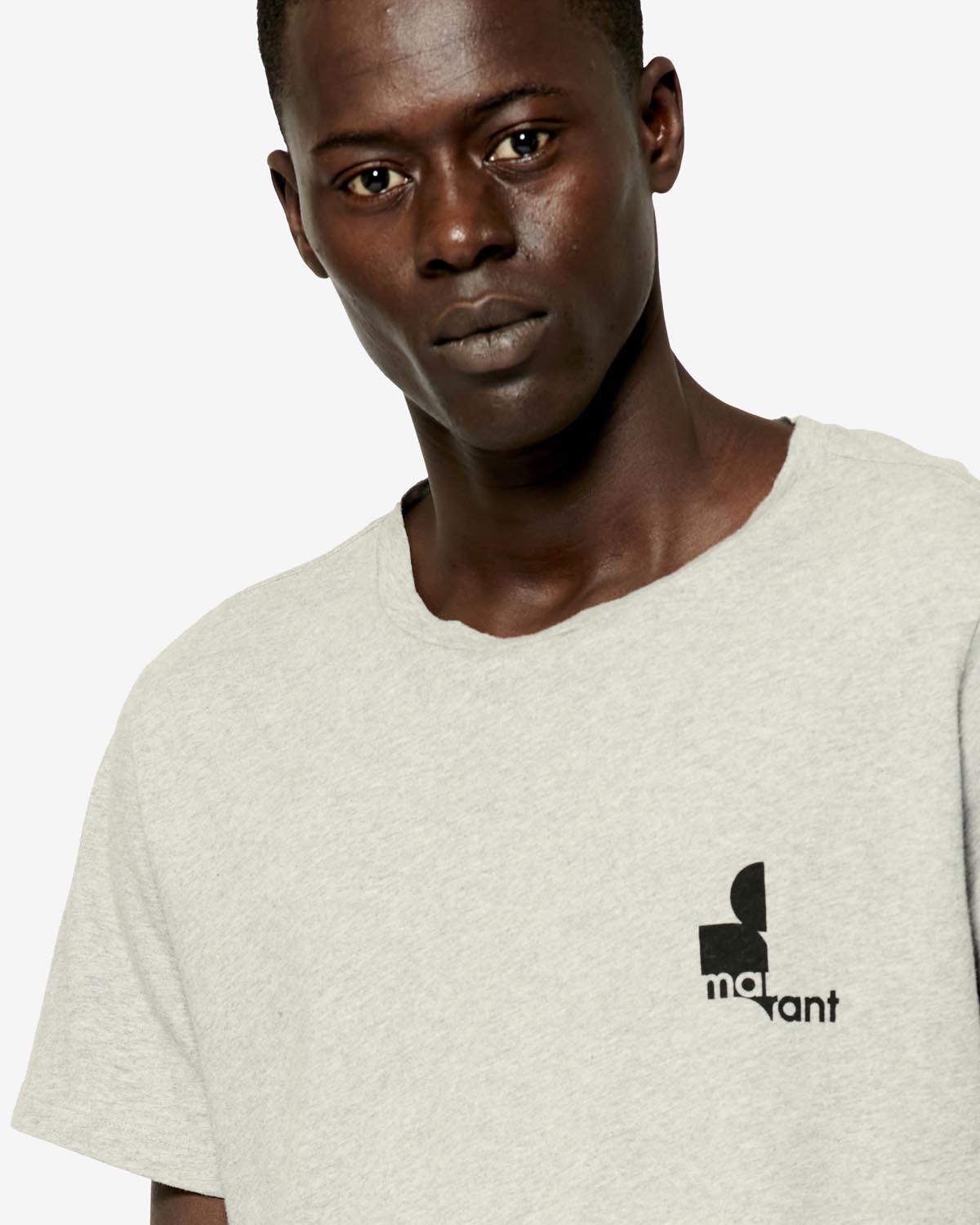 T-shirt zafferh aus baumwolle mit logo Man Light gray 2