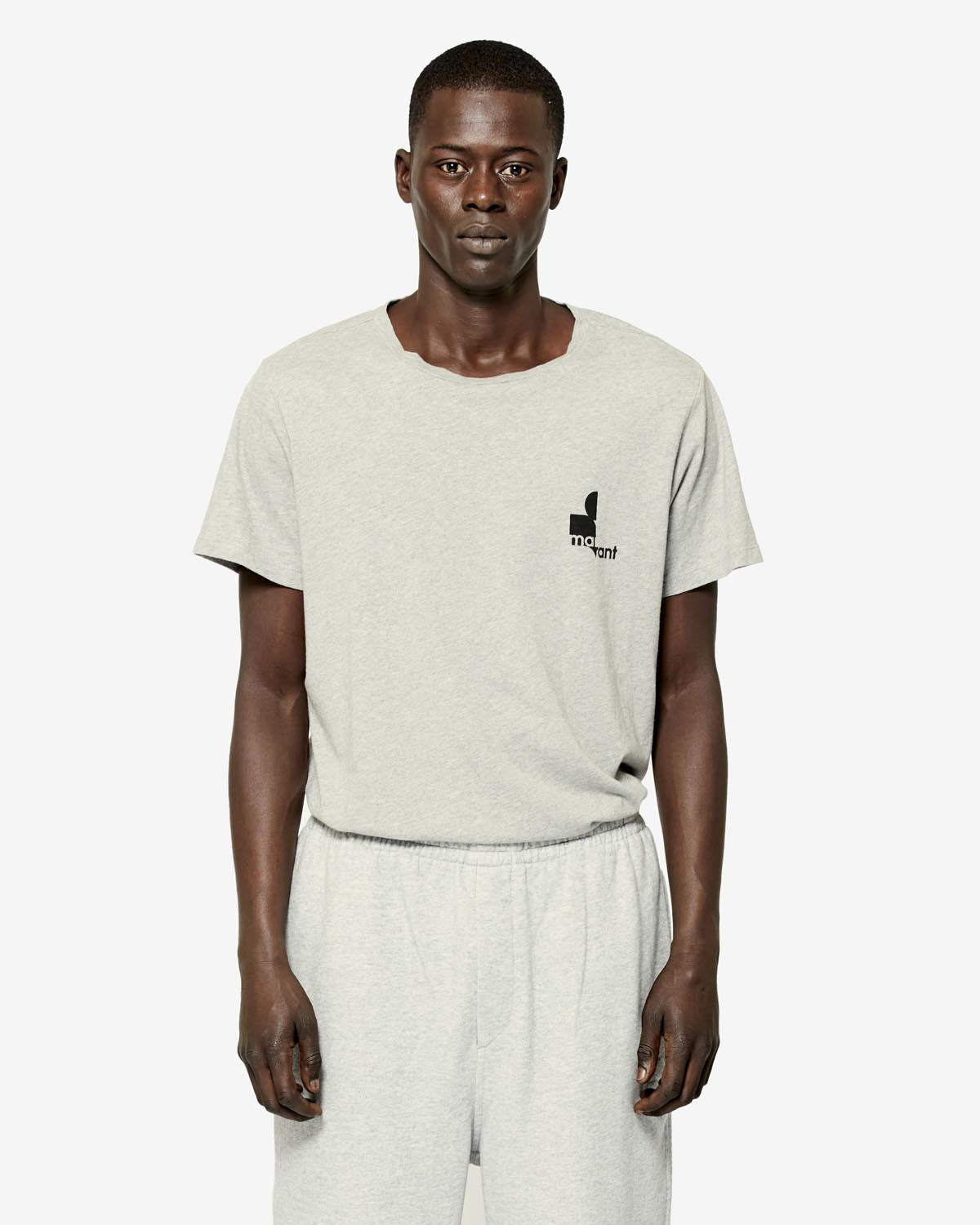 T-shirt zafferh aus baumwolle mit logo Man Light gray 5