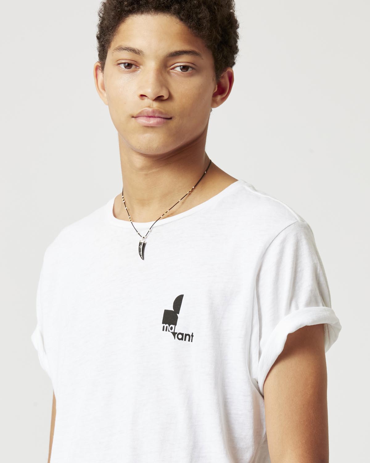 T-shirt zafferh aus baumwolle mit logo Man Weiß 3