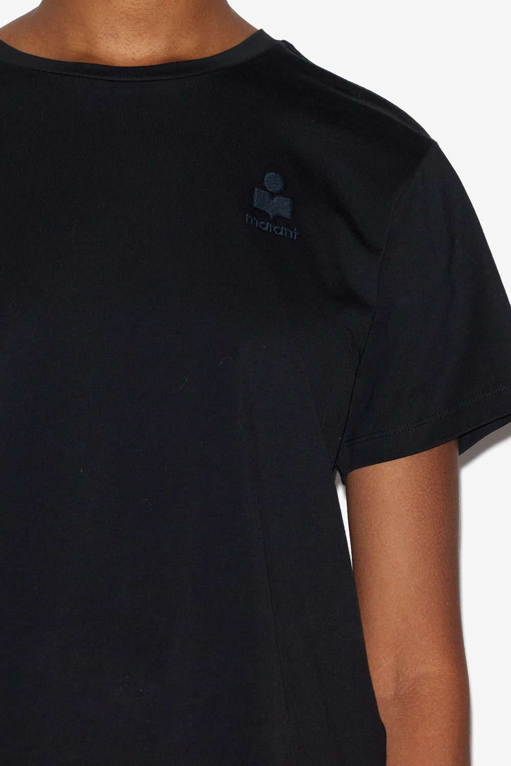 Camiseta con logotipo de algodón liso aby - Negro - Woman - 3
