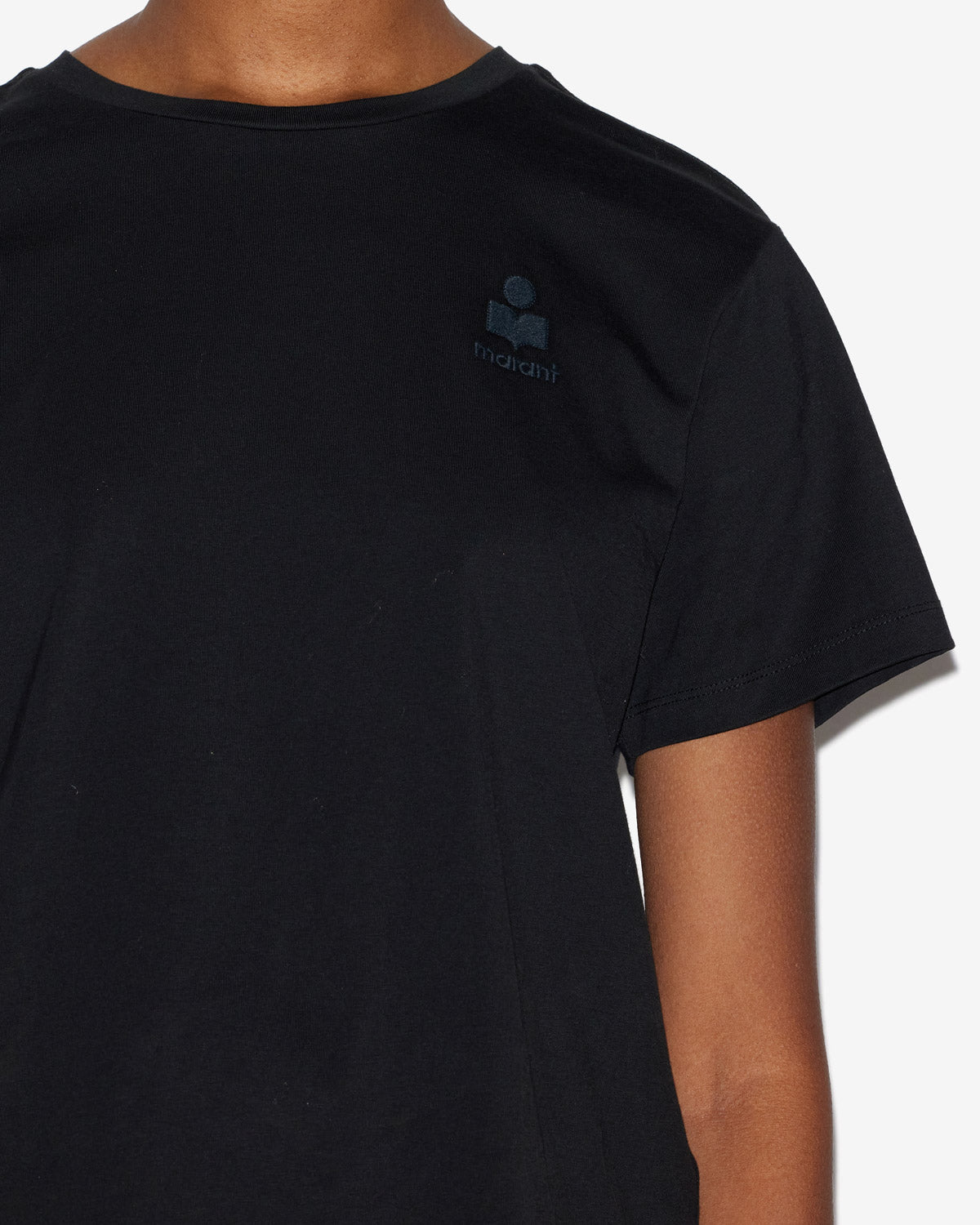 T-shirt mit logo aby aus einfarbiger baumwolle - Schwarz - Woman - 2