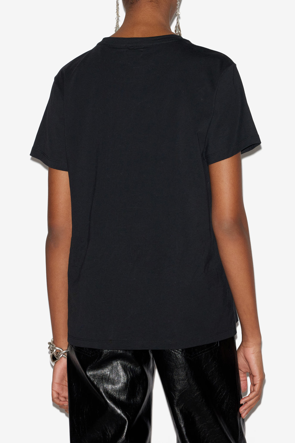 Camiseta con logotipo de algodón liso aby - Negro - Woman - 5