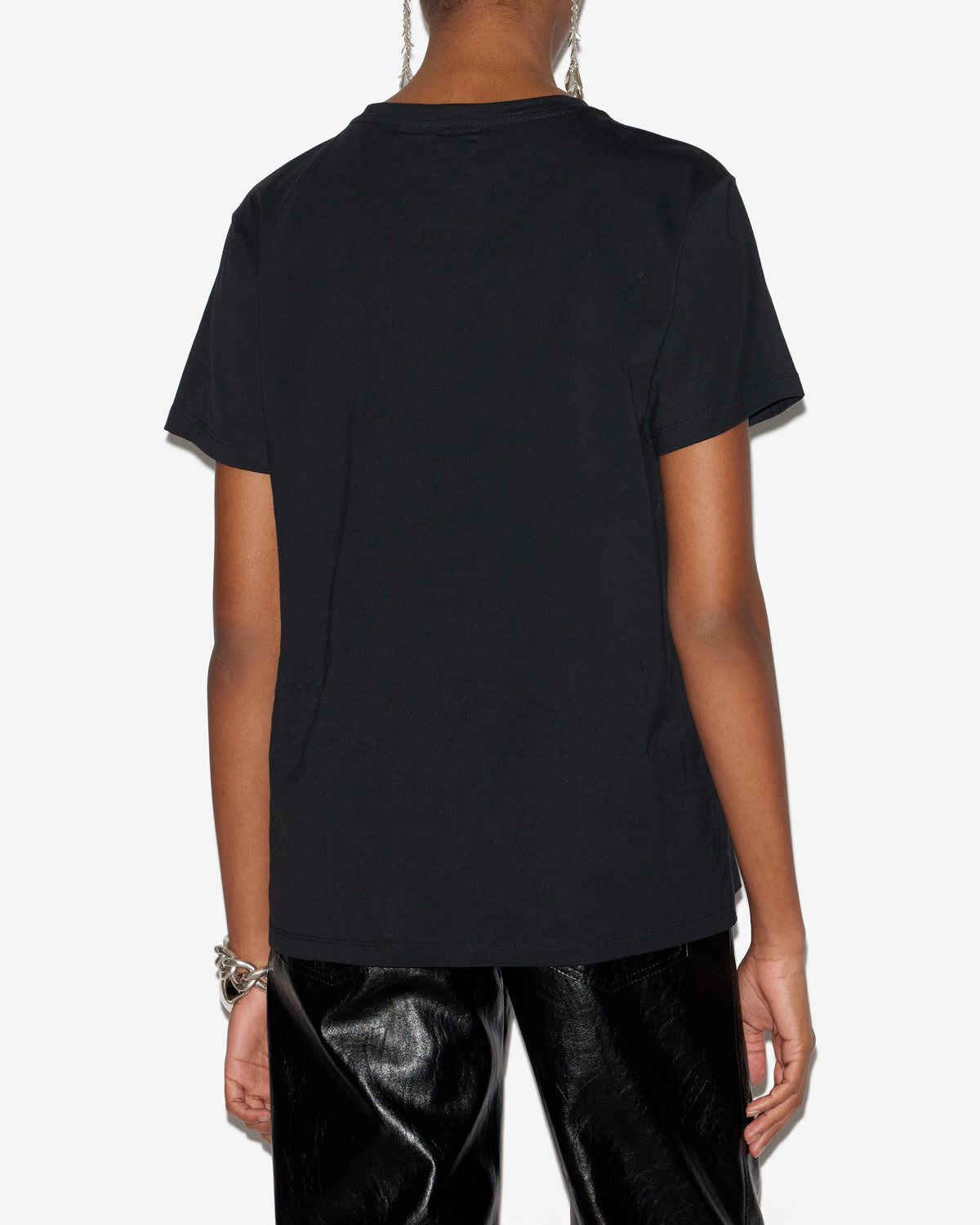 T-shirt mit logo aby aus einfarbiger baumwolle - Schwarz - Woman - 4