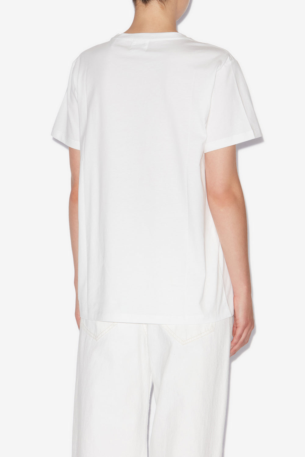T-shirt à logo aby en coton uni  - Blanc - Woman - 5
