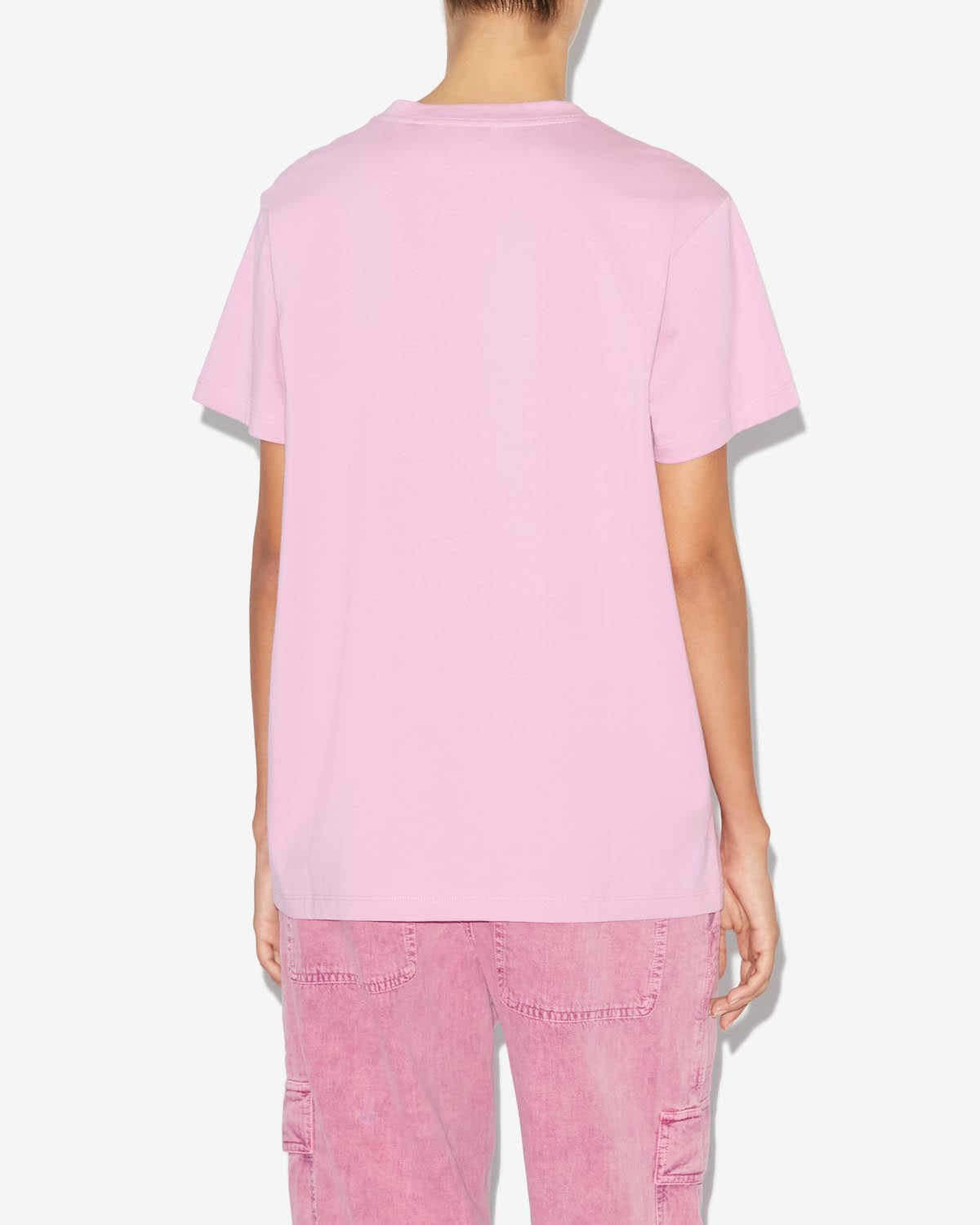 Aby 로고 코튼 티셔츠 Woman 분홍색 5
