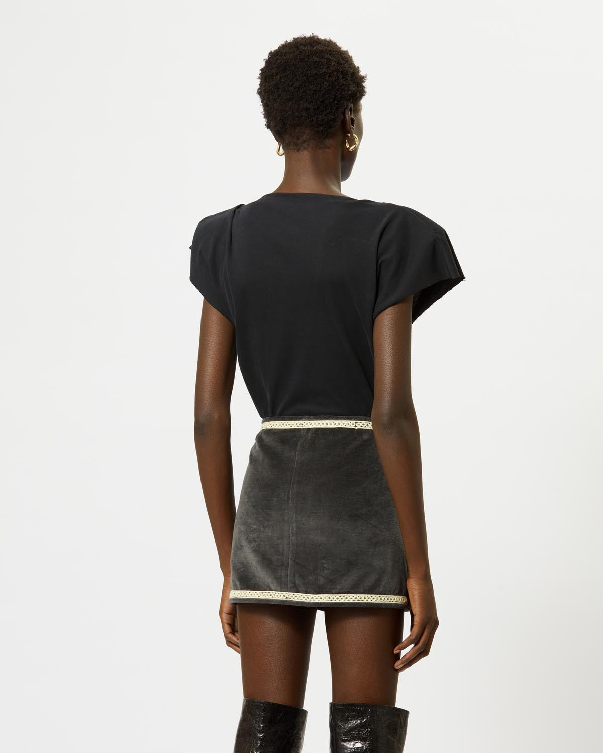 T-shirt asimmetrica a maniche corte sebani - Nero - Woman - 8