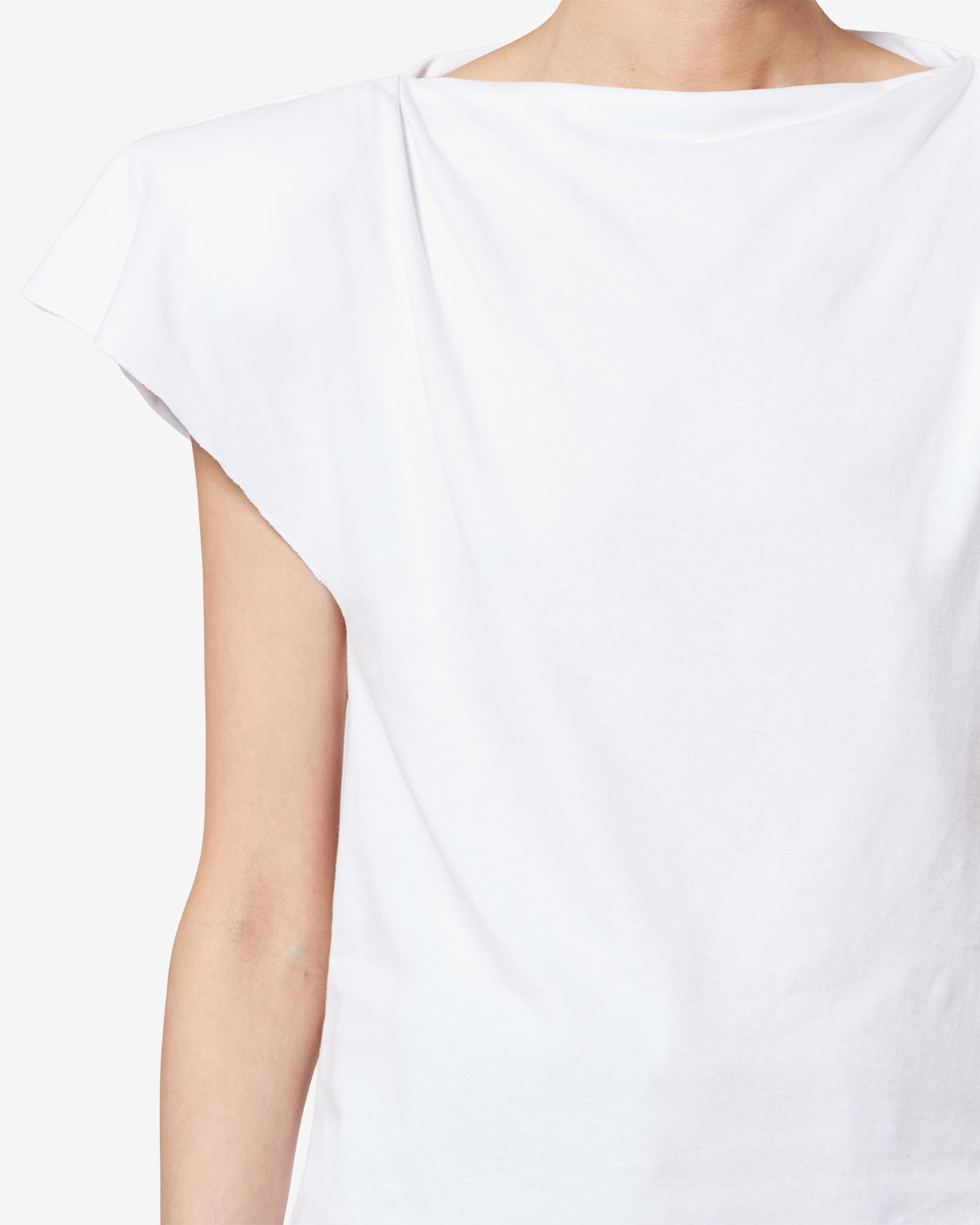 T-shirt asimmetrica a maniche corte sebani - Bianco - Woman - 2