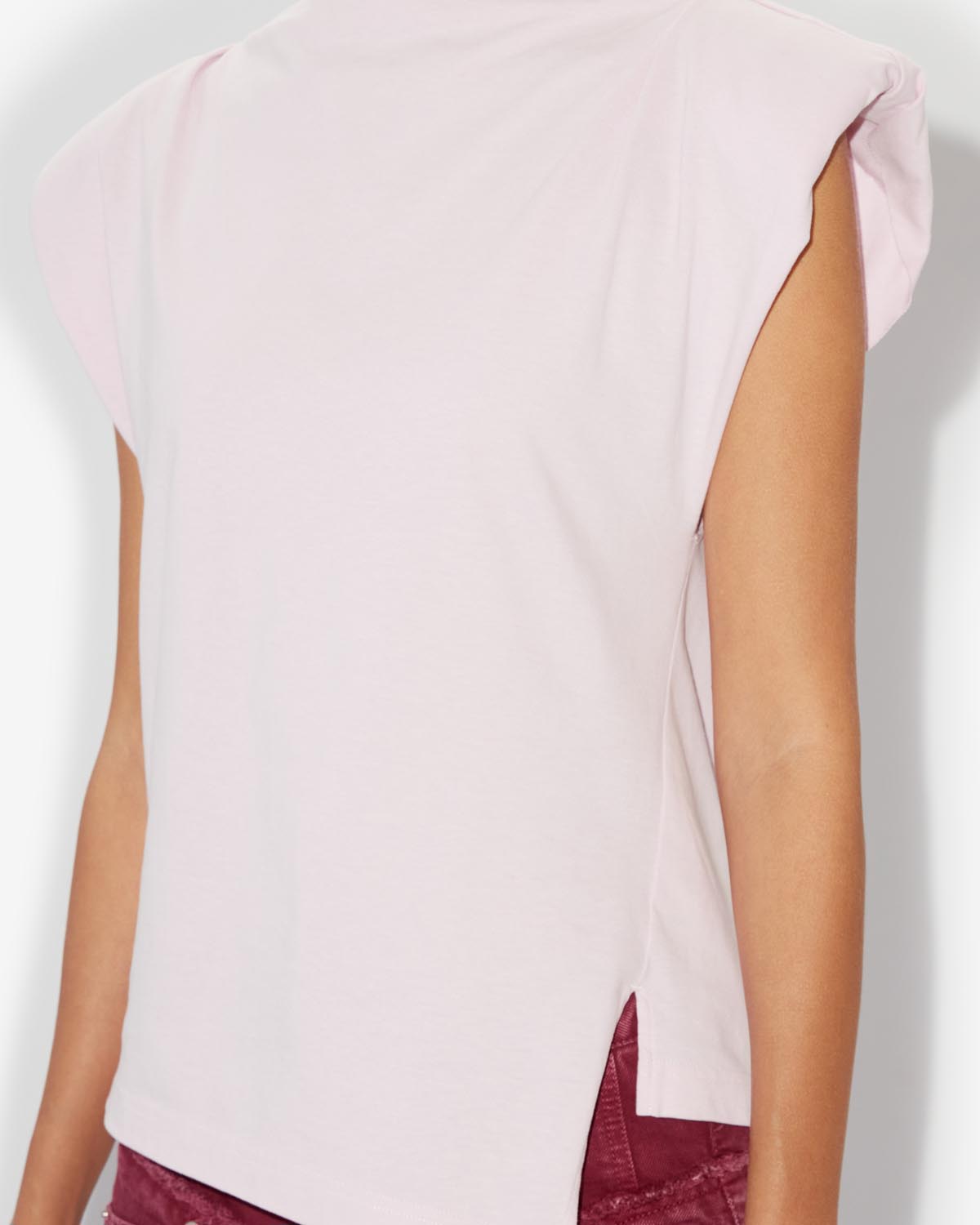 Sebani padded asymmetric t-shirt - Light pink - Woman - 2