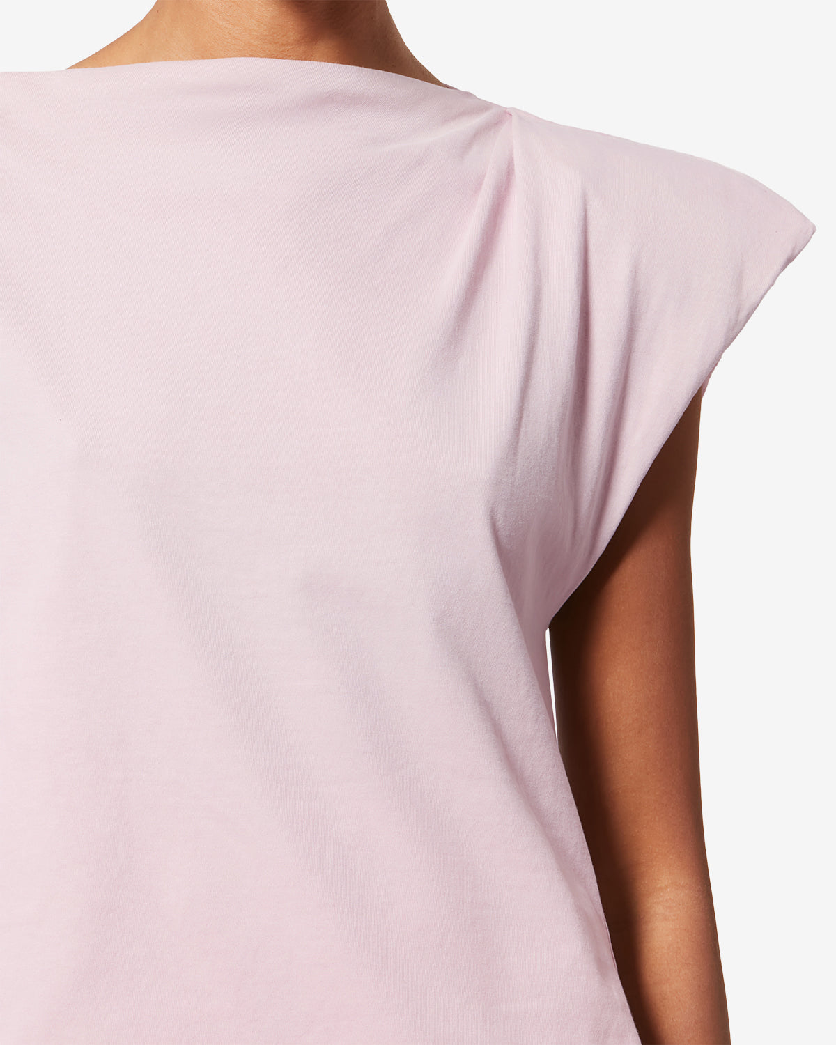 Camiseta asimétrica de algodón sebani - Pale pink - Woman - 2