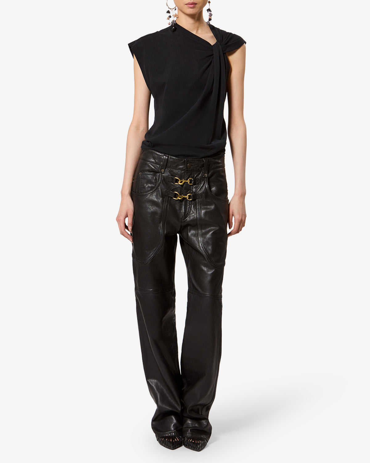 ISABEL MARANT デニムシャツ　ブラック　新品タグ付　plan c Nayda ティーシャツ 女性 黒 | ISABEL MARANT 公式サイト
