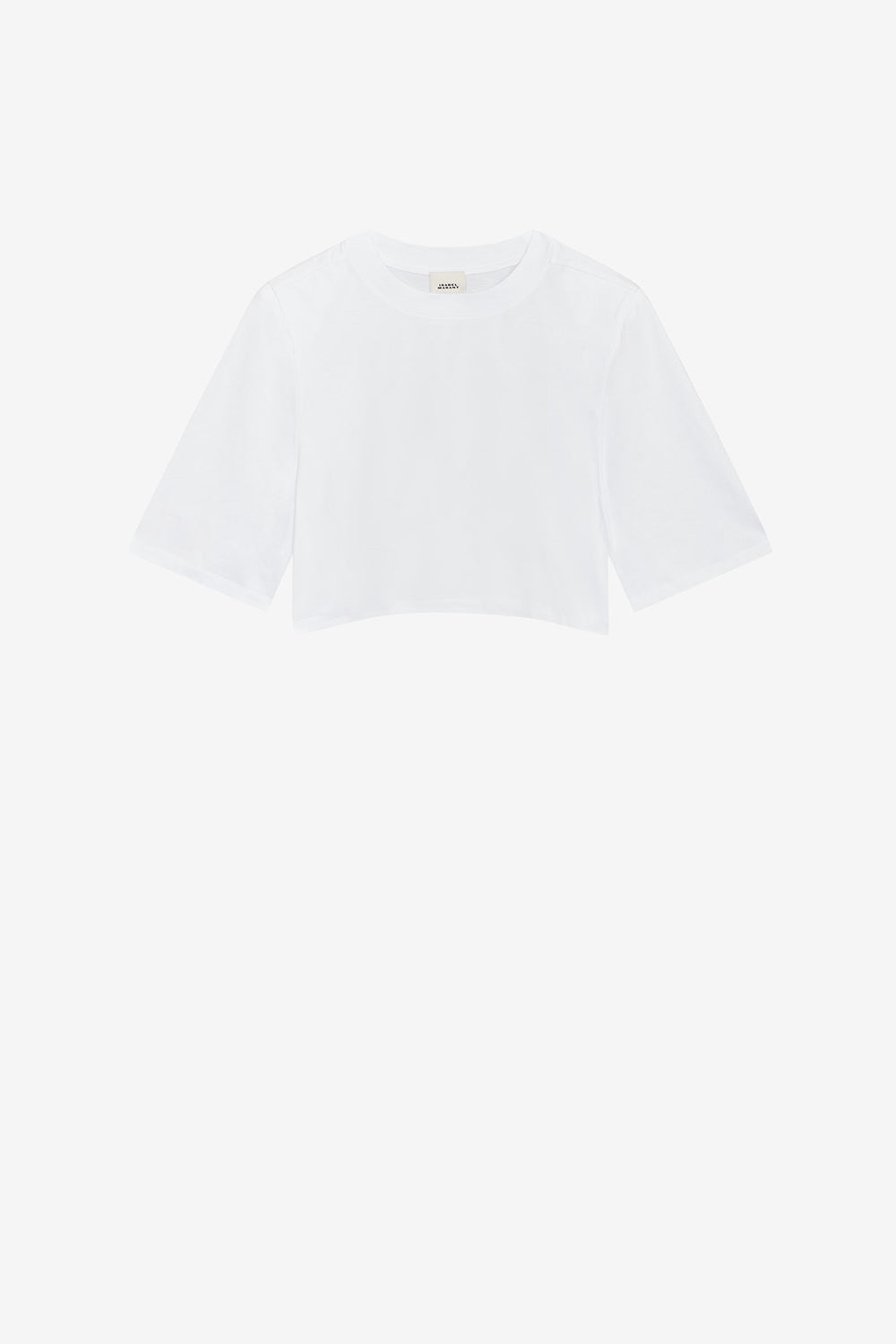 Camiseta corta de algodón lisa zaely - Blanco - Woman - 1