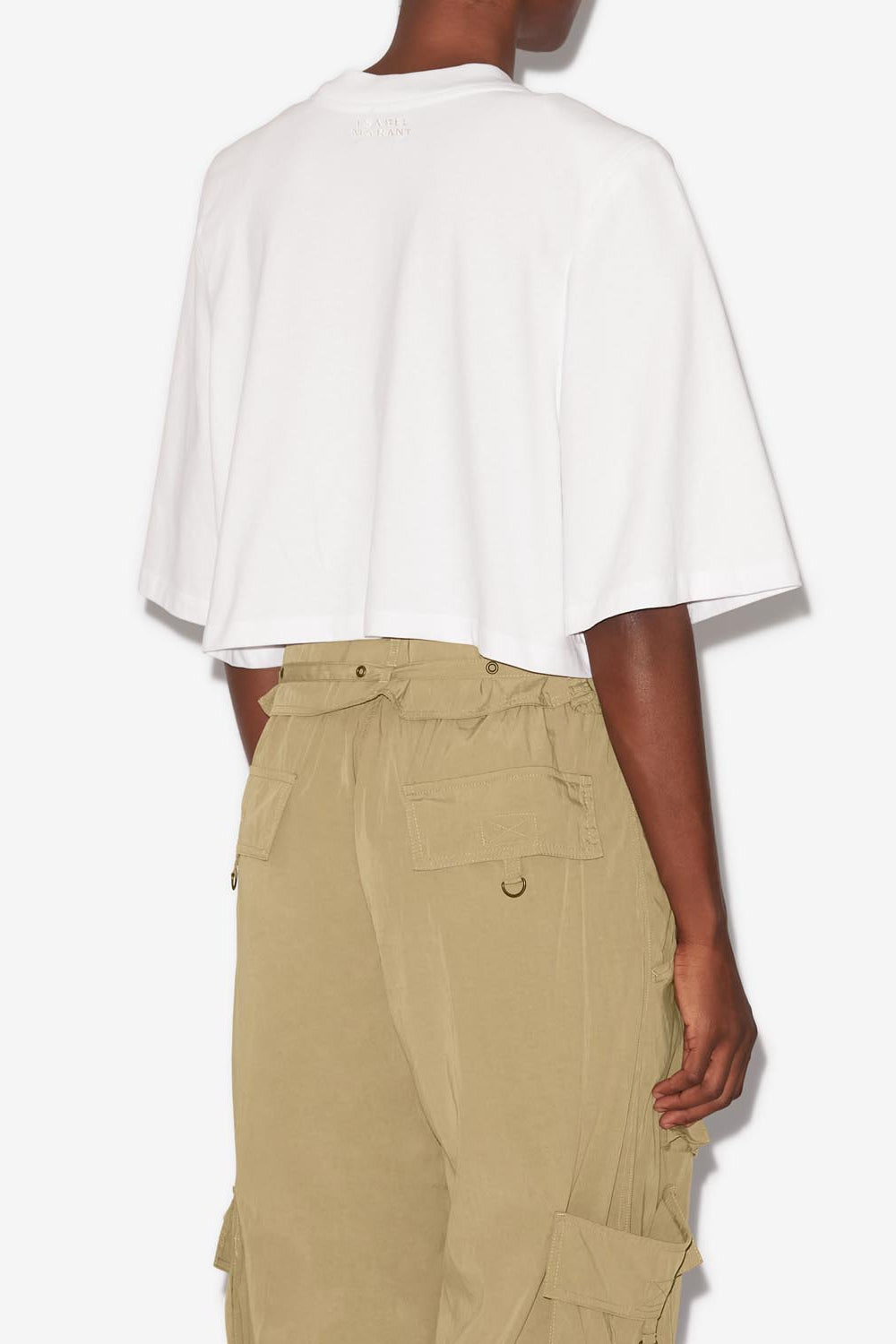 Camiseta corta de algodón lisa zaely - Blanco - Woman - 9