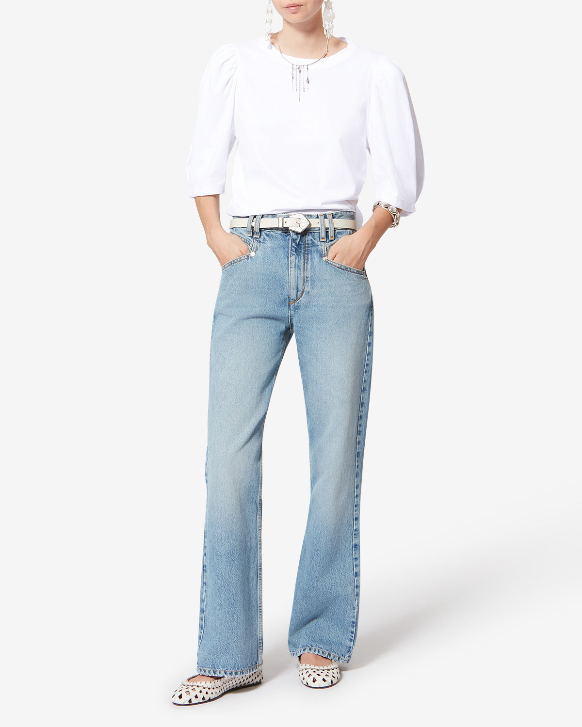 manaISABEL MARANT カットソー MAELISS T-SHIRT Woman white | ISABEL MARANT Official online store