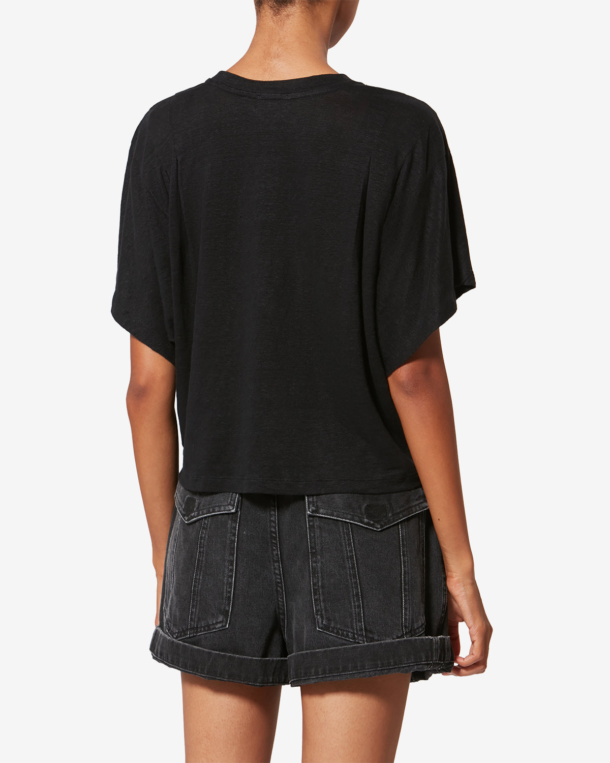 T-shirt à logo kyanzae en lin - Noir - Woman - 4