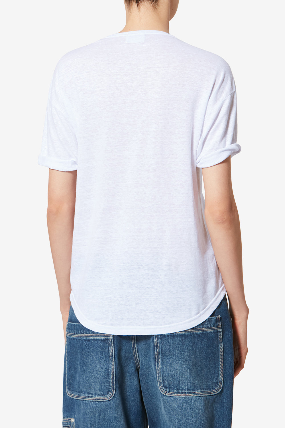 T-shirt à logo koldia en lin - Blanc-bordeaux - Woman - 5