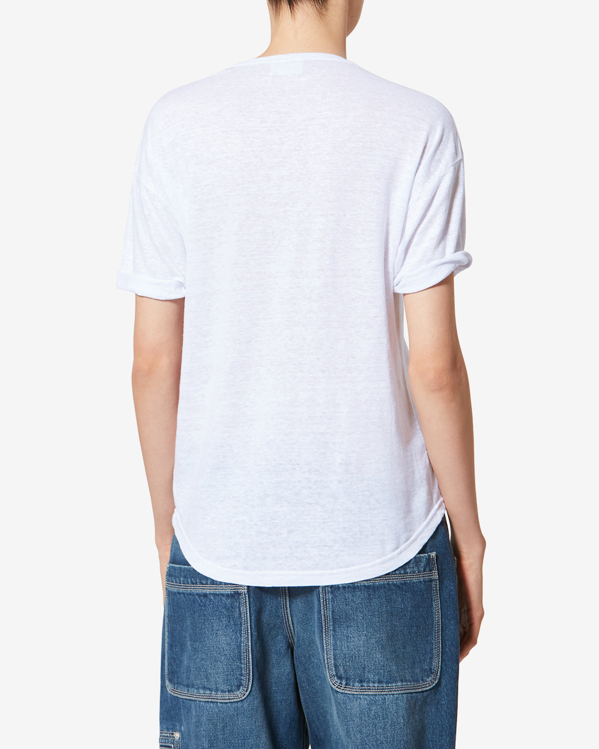 T-shirt à logo koldia en lin - Blanc-bordeaux - Woman - 4