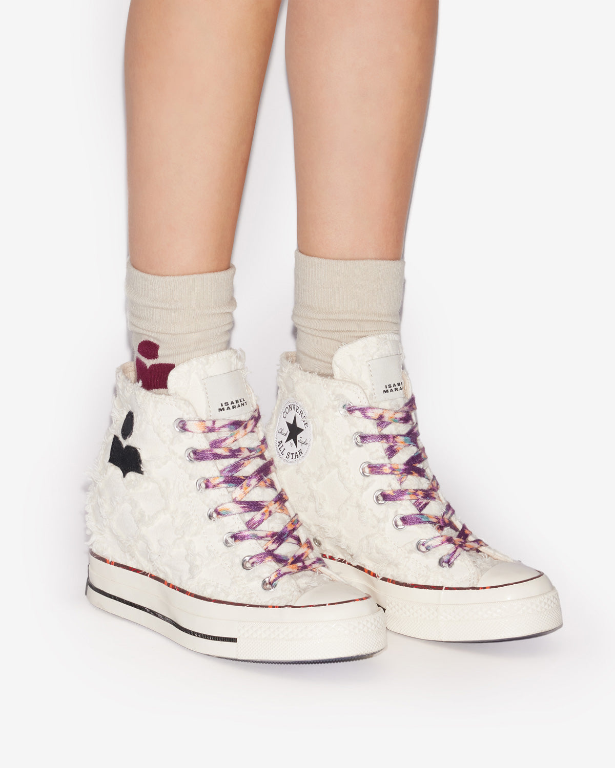 Sneakers chuck wedge wh Woman Vanilla-black-red 4