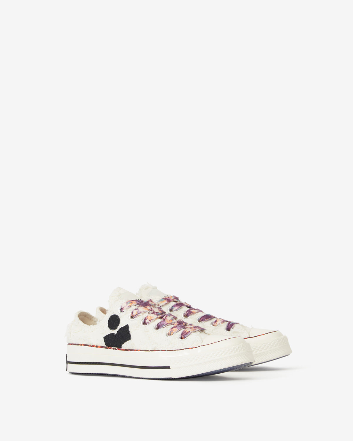 Baskets chuck 70 ox Woman Vanille noir rouge 5