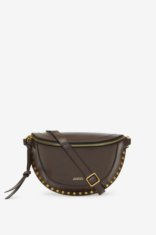 Riñonera de piel de becerro skano - Marrón oscuro - Woman