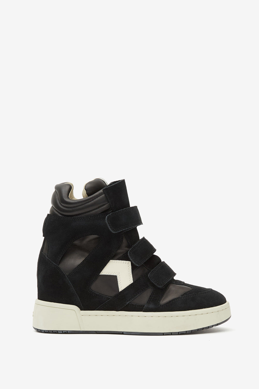 Im3 high-top leather wedge sneakers - Black - Woman - 1