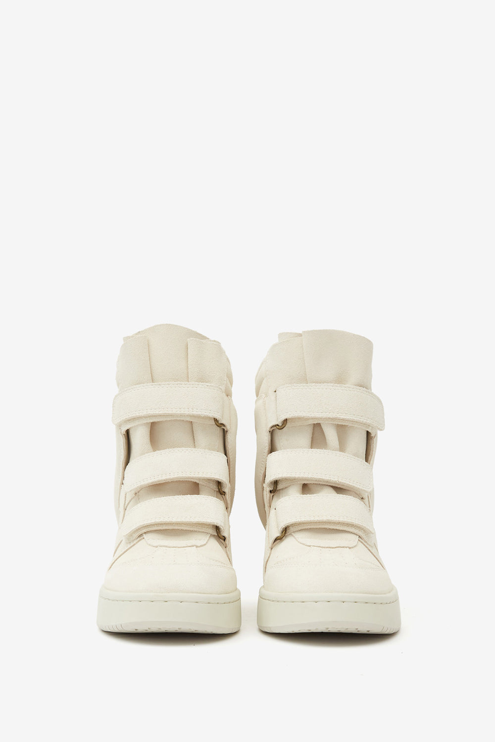 Baskets montantes compensées en cuir im3 - Beige - Woman - 4