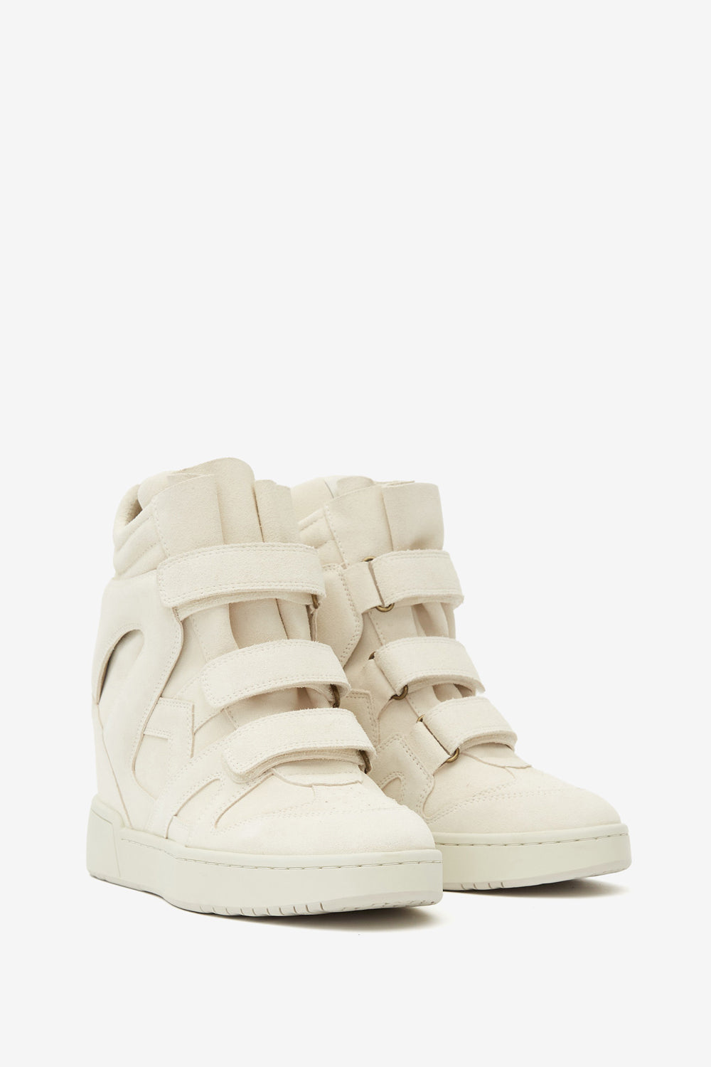Baskets montantes compensées en cuir im3 - Beige - Woman - 3