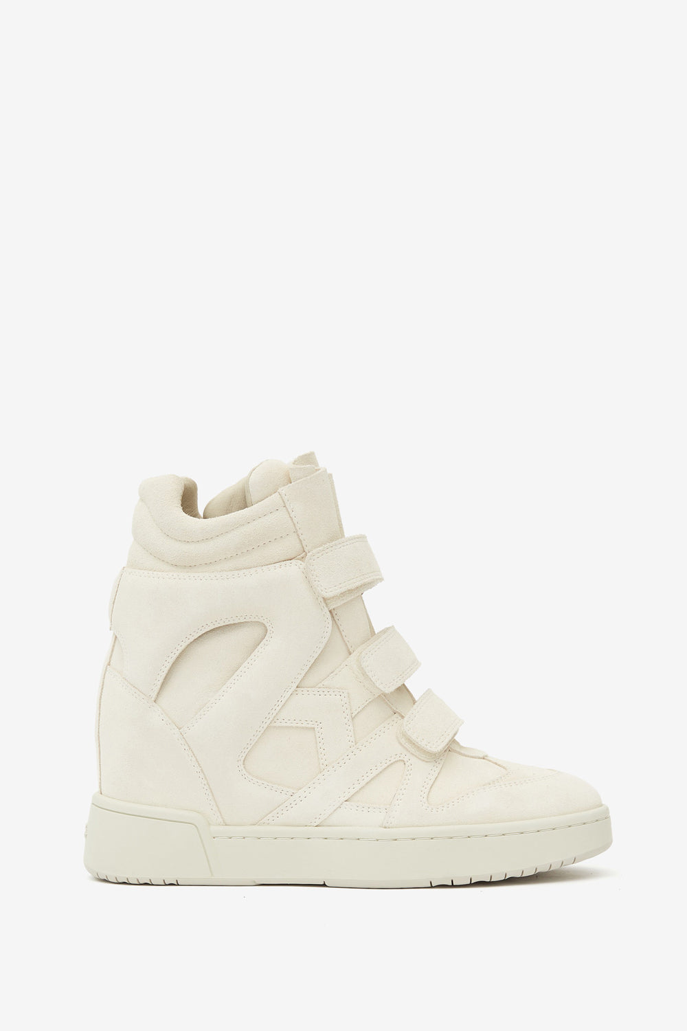 Baskets montantes compensées en cuir im3 - Beige - Woman - 1