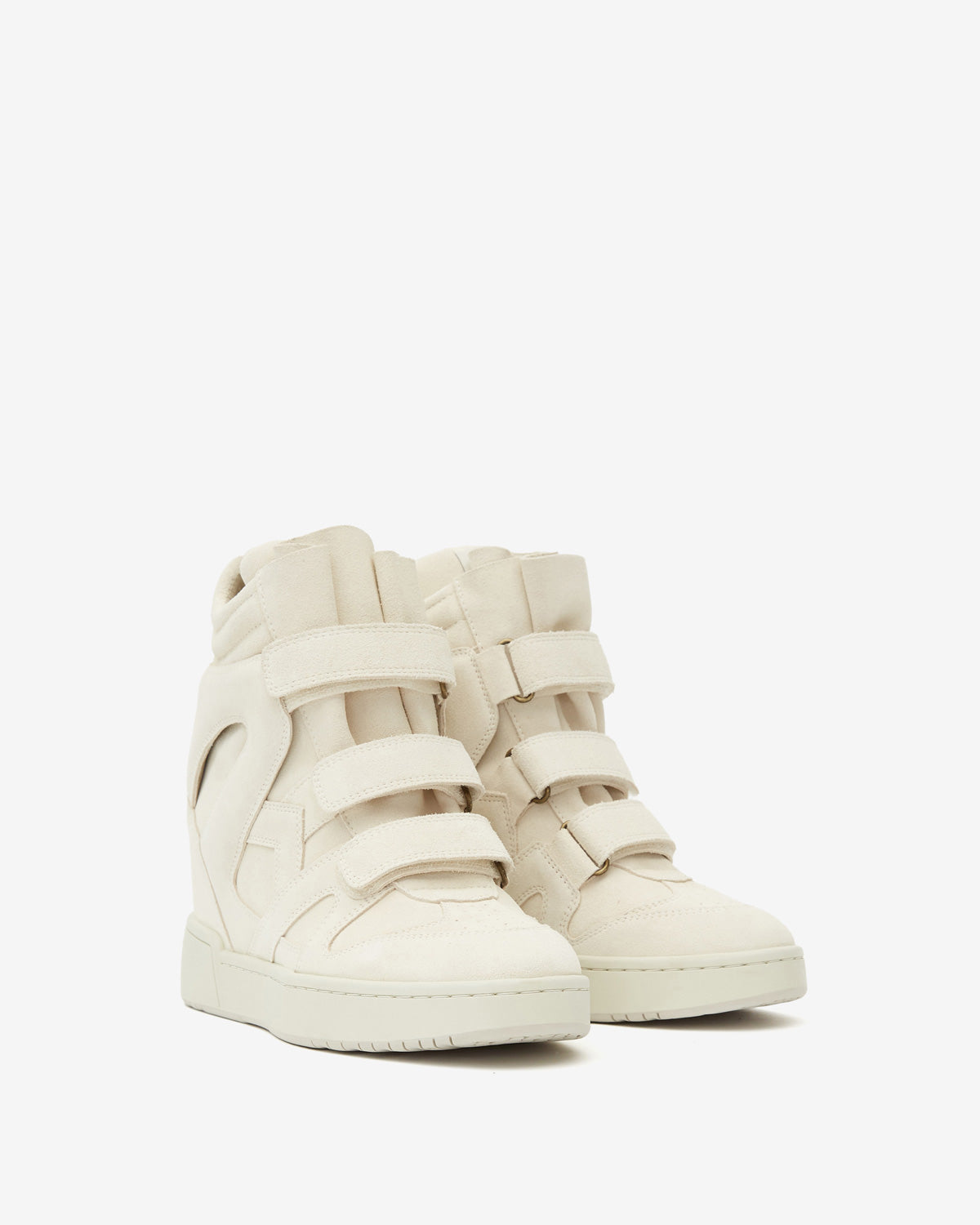 Sneakers high-cut con zeppa in pelle im3 - Ecru - Woman - 3
