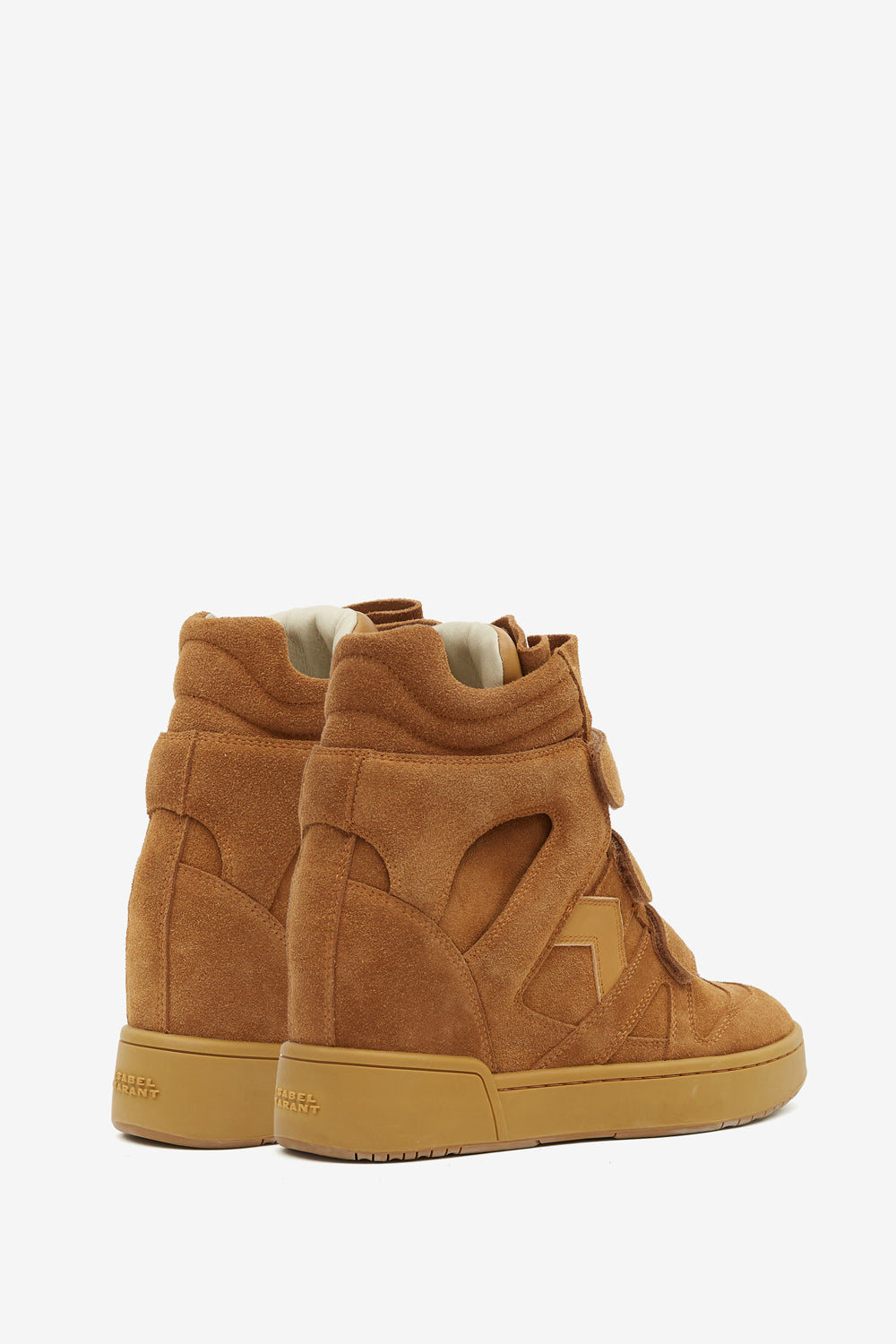 Im3 high-top leather wedge sneakers - Cognac - Woman - 2
