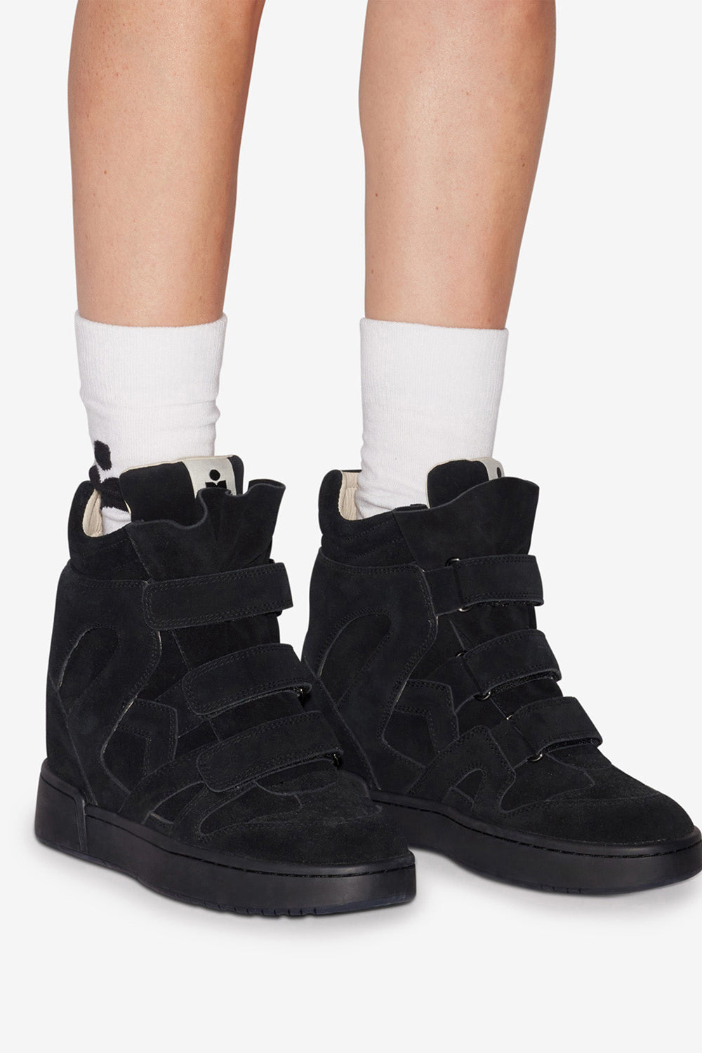 Baskets montantes compensées en cuir im3 - Noir - Woman - 5