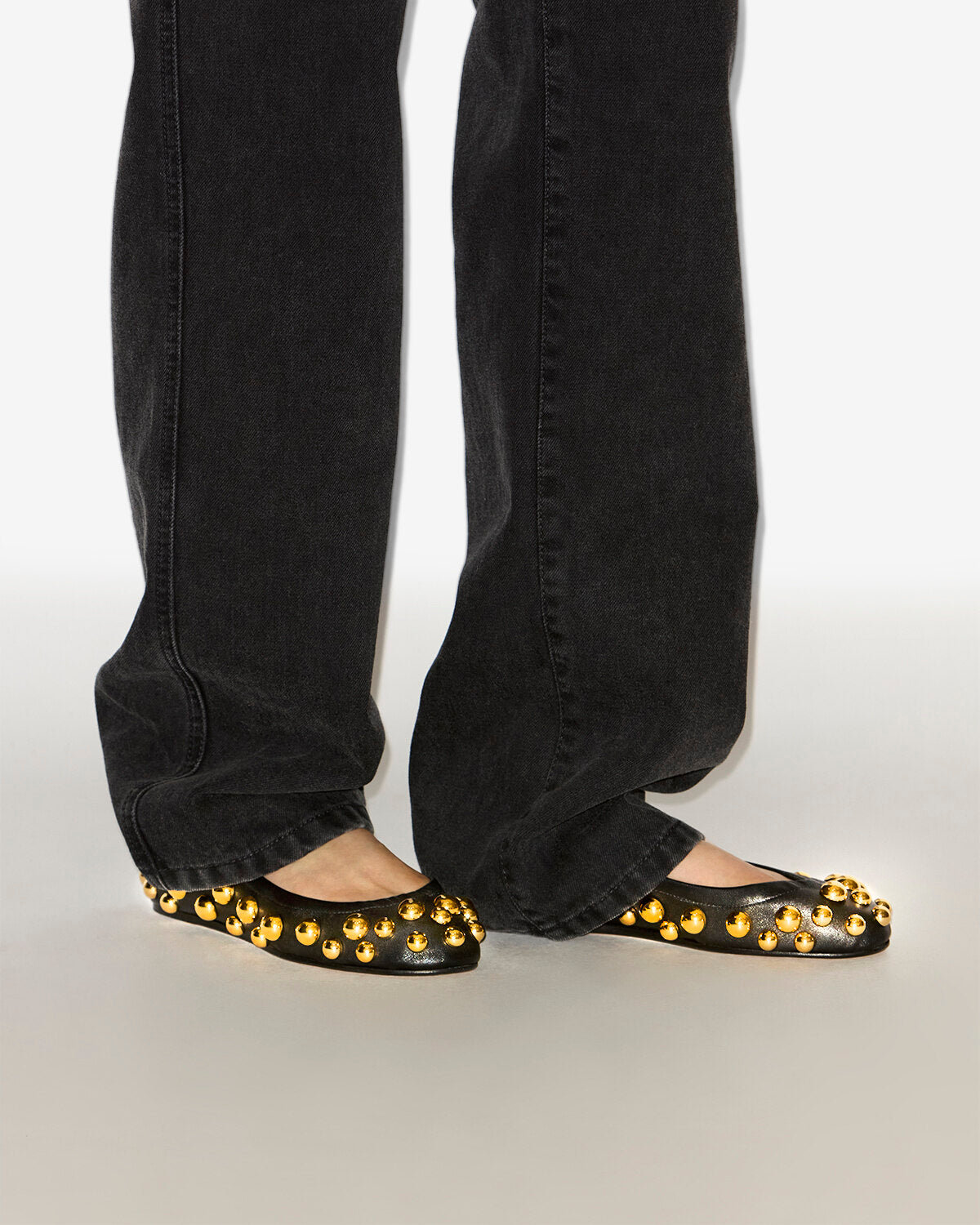 Belna ballet flats Woman Black and gold 2