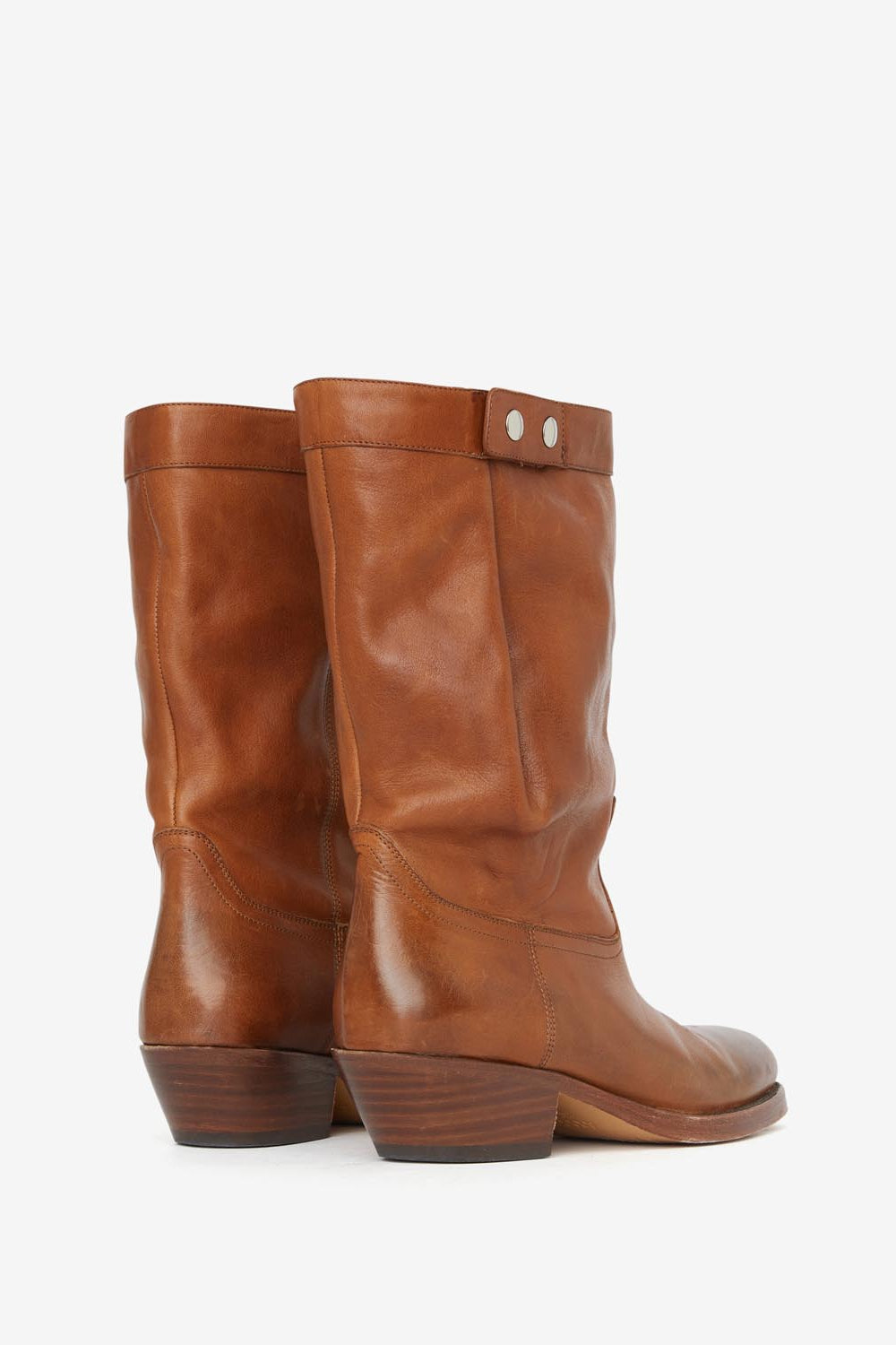 Stivali stile biker in pelle ademe - Havana - Woman - 2