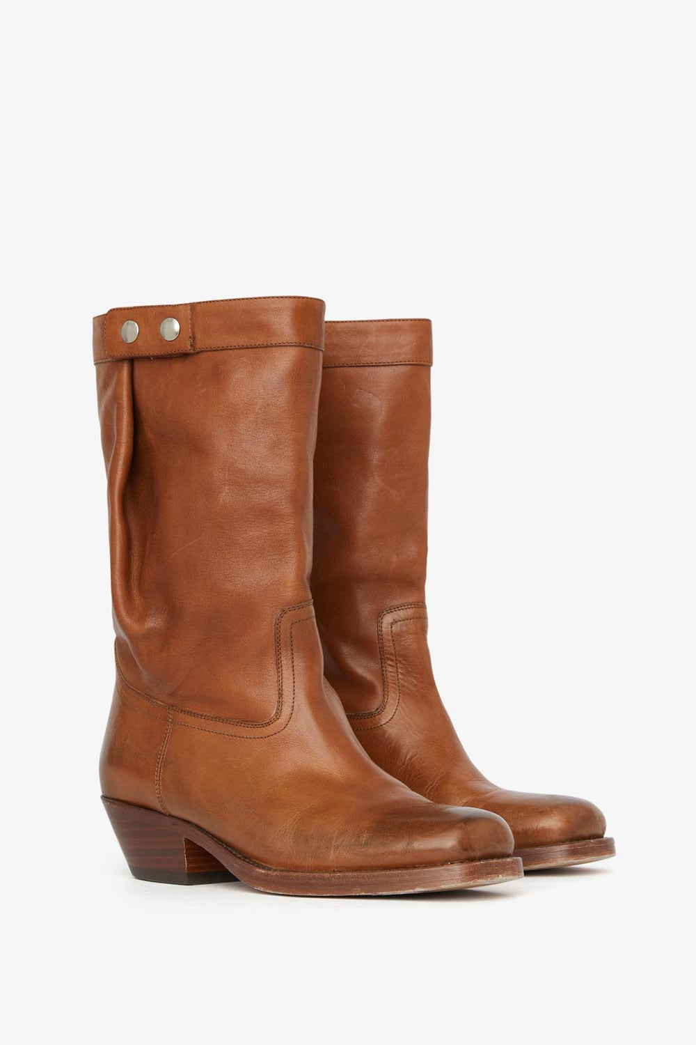 Stivali stile biker in pelle ademe - Havana - Woman - 3