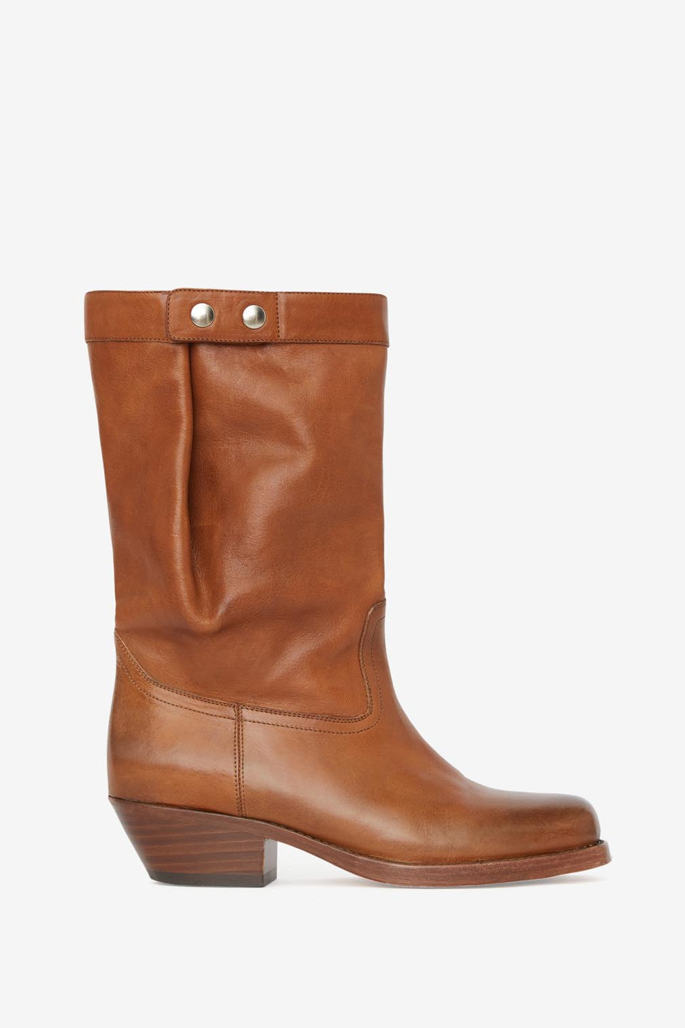 Stivali stile biker in pelle ademe - Havana - Woman - 1