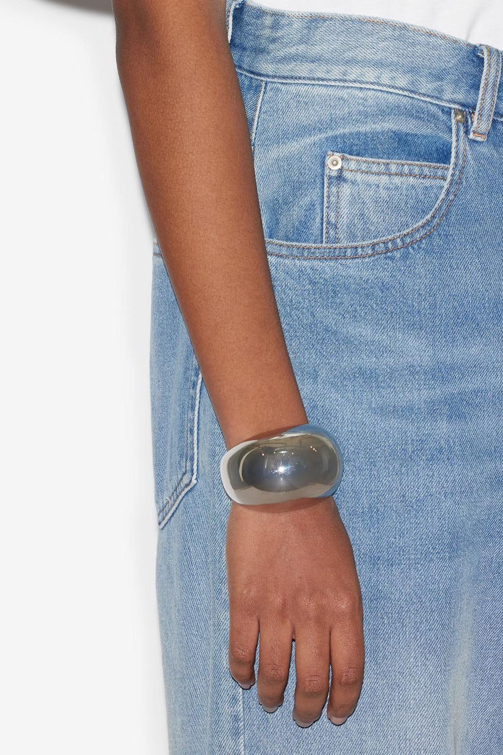 Bracelet manchette bombé awa - Argent - Woman - 2