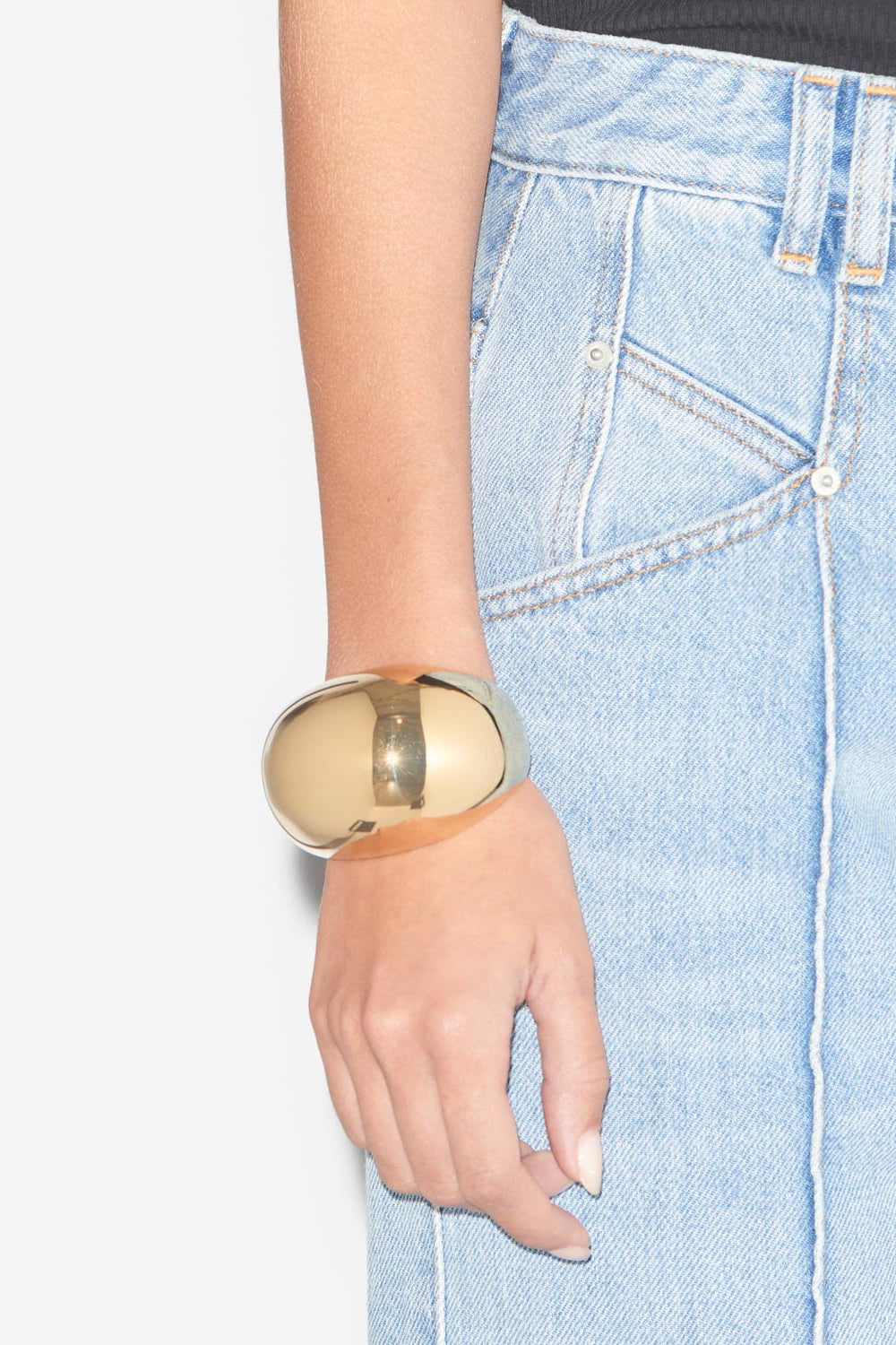 Bracelet manchette bombé awa - Doré - Woman - 2