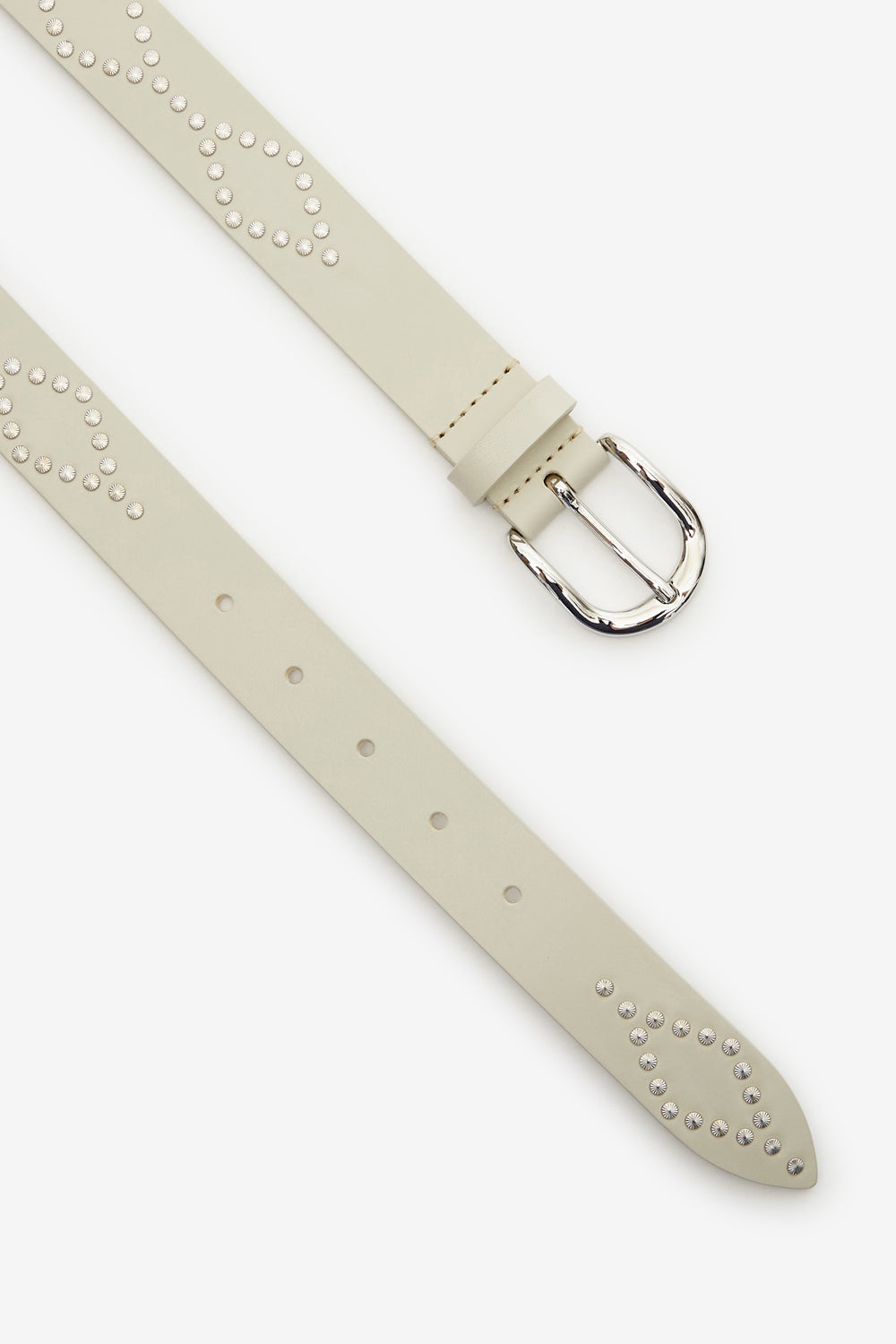 Ledergürtel liliana mit nieten - Chalk-silver - Woman - 3