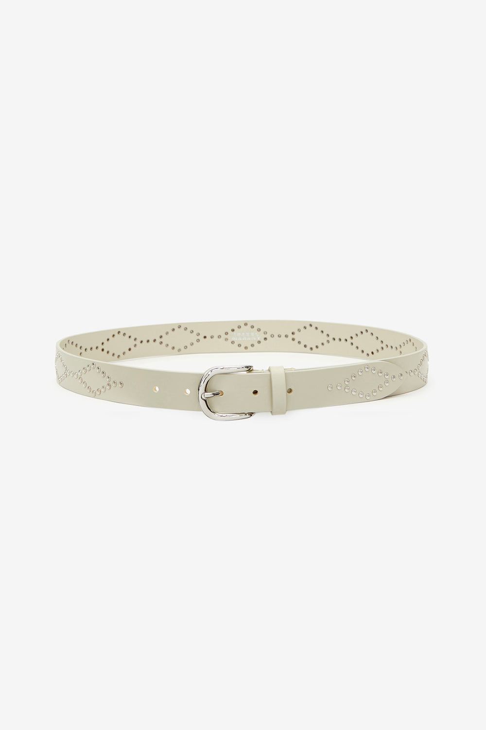 Ledergürtel liliana mit nieten - Chalk-silver - Woman - 1